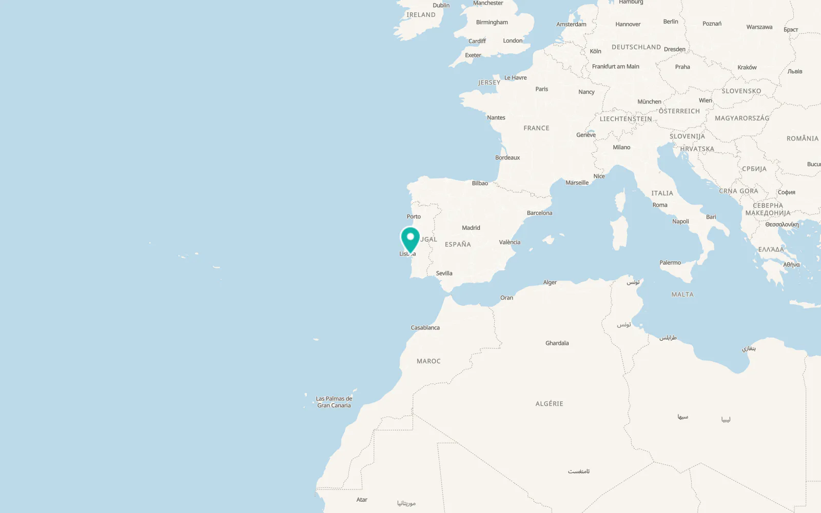 Map of Setúbal