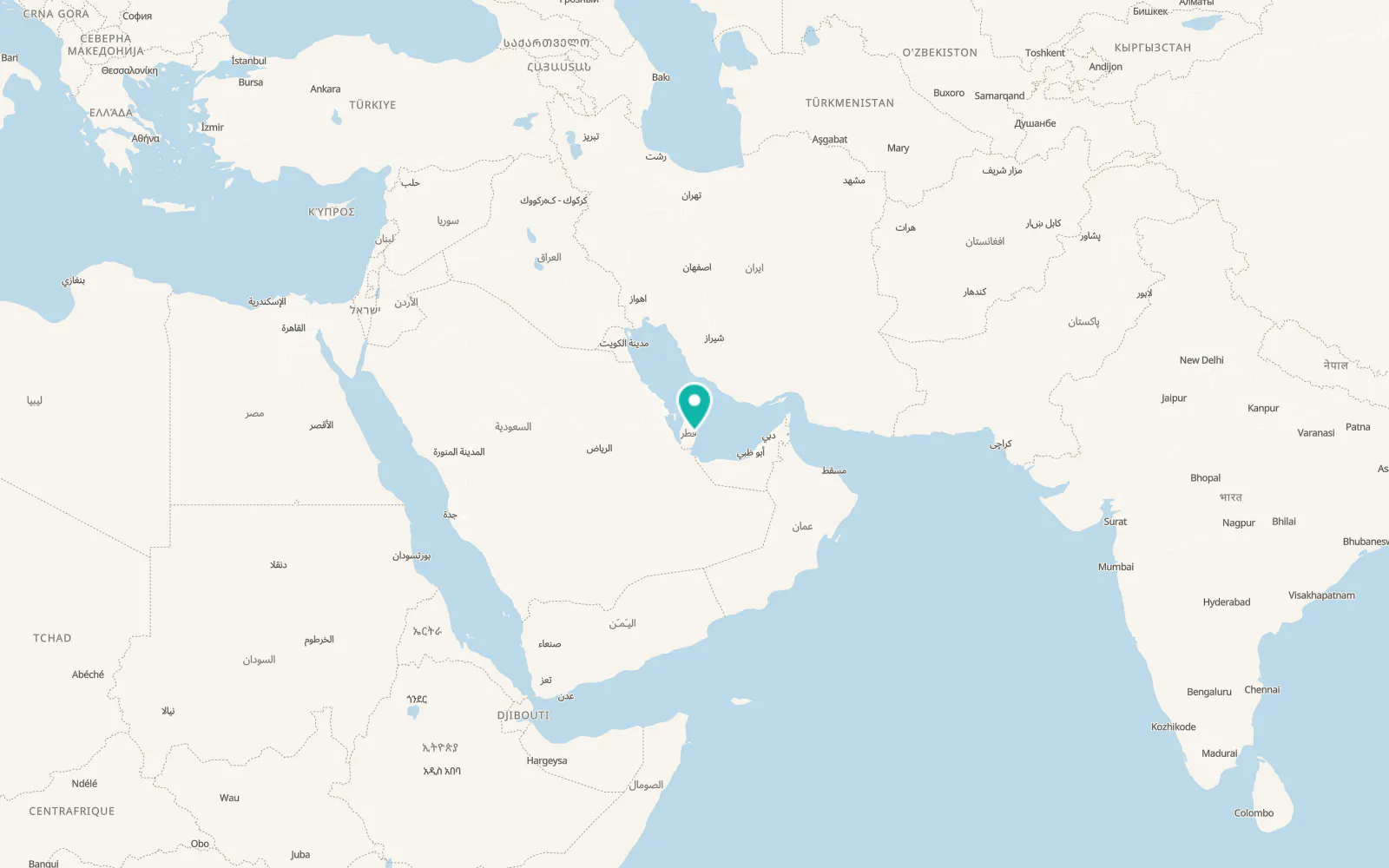 Map of Doha