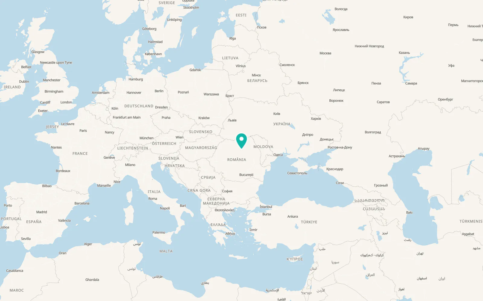 Map of Gălăuţaş