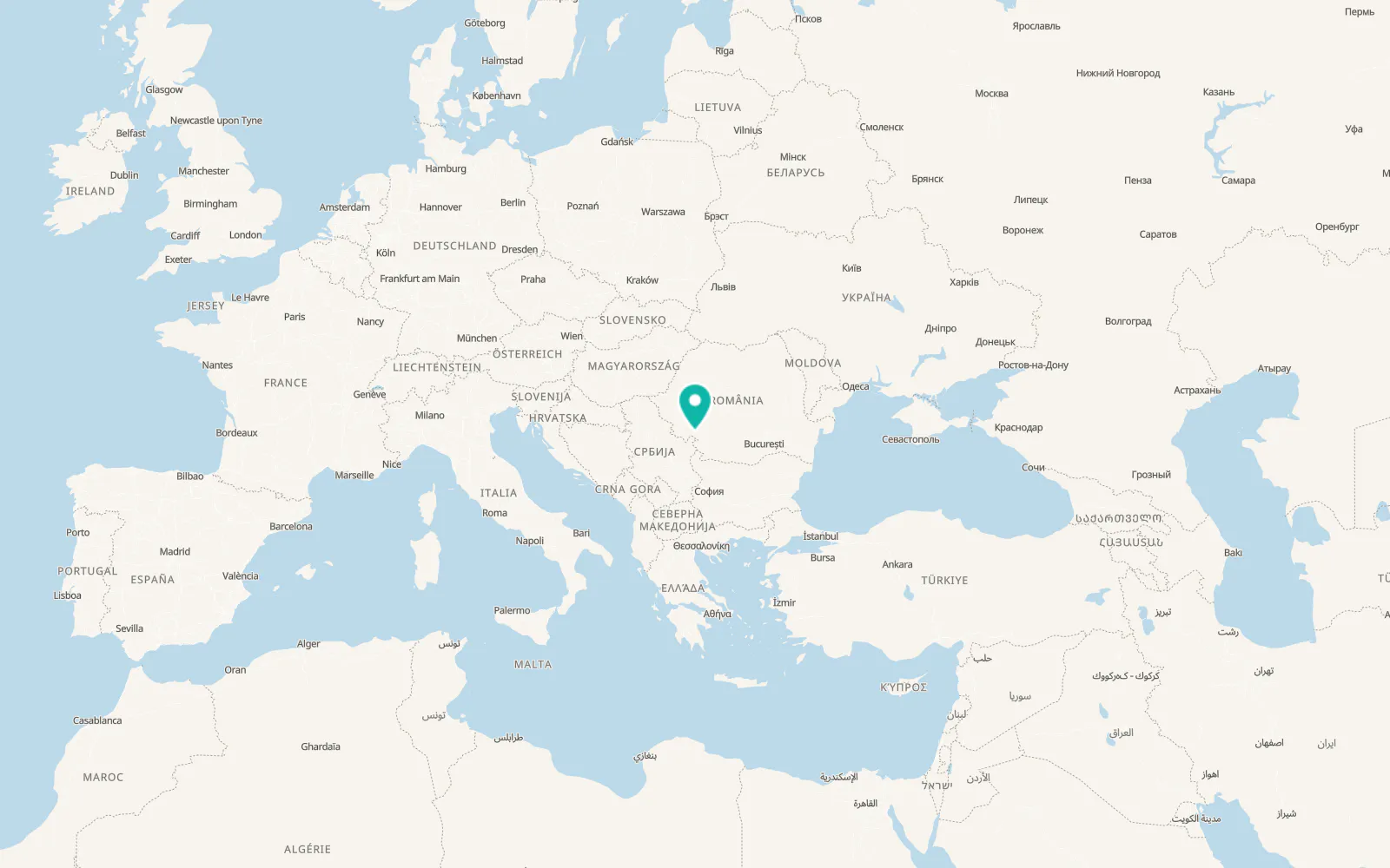 Map of Godeanu