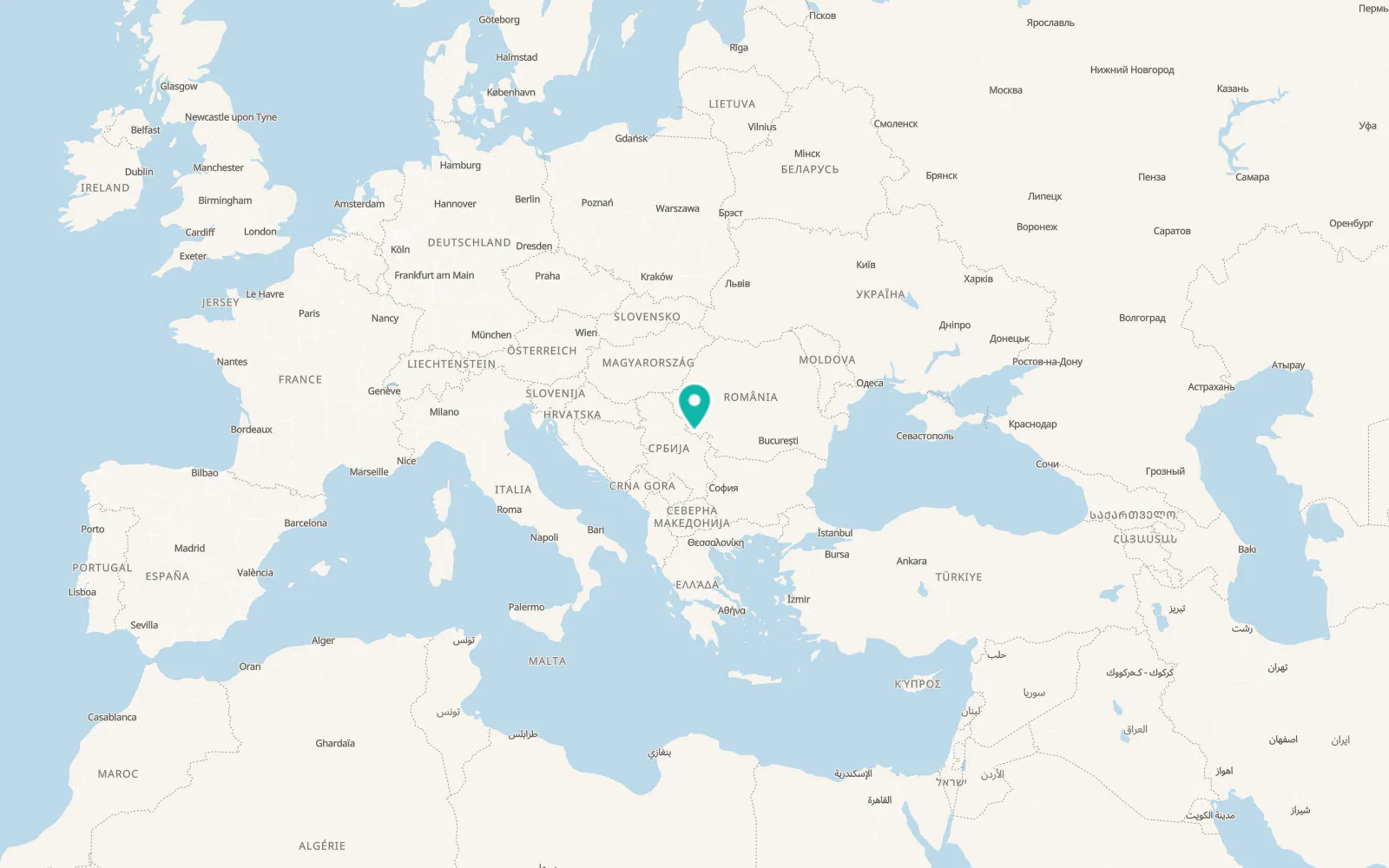 Map of Gornea