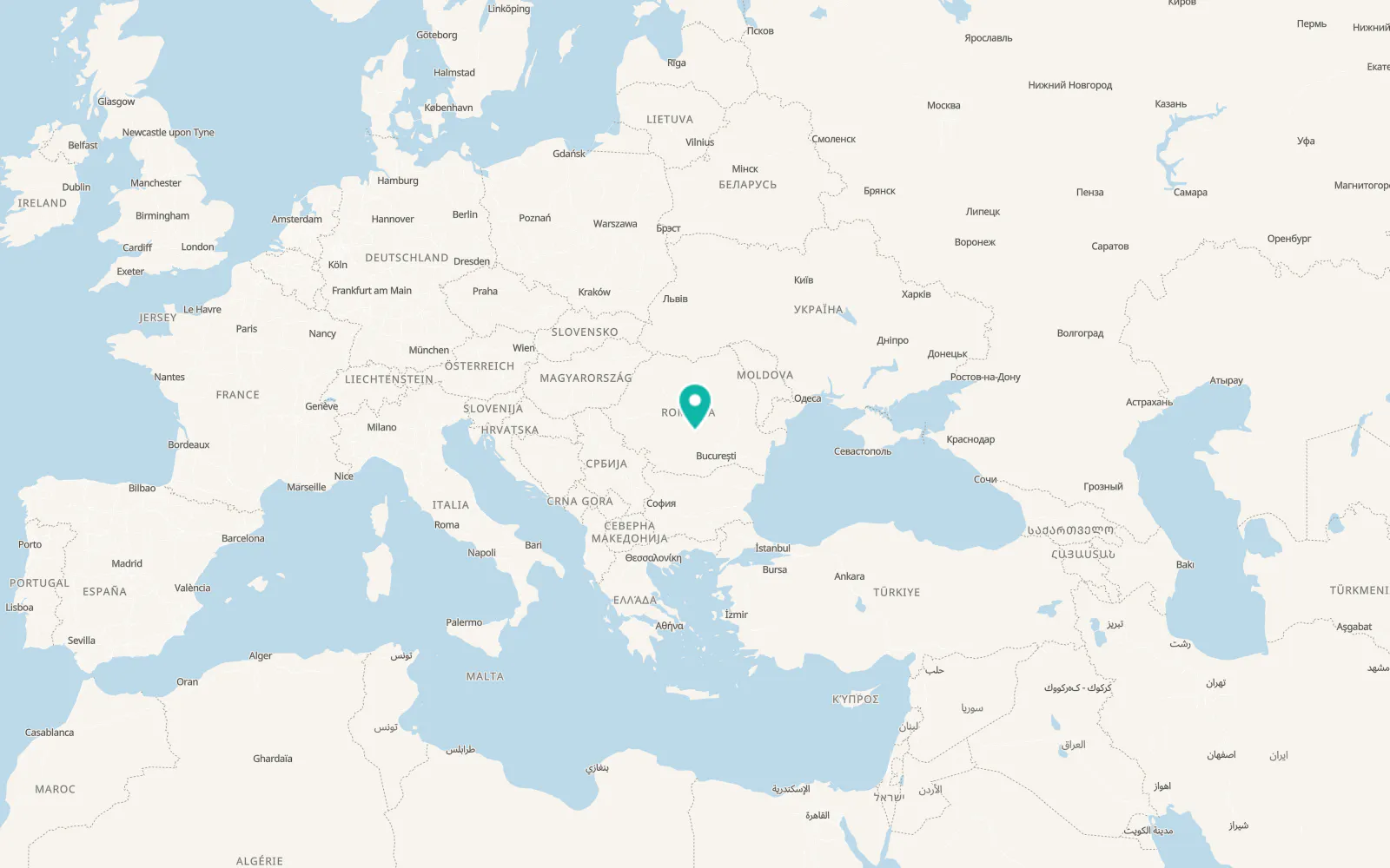 Map of Groșani