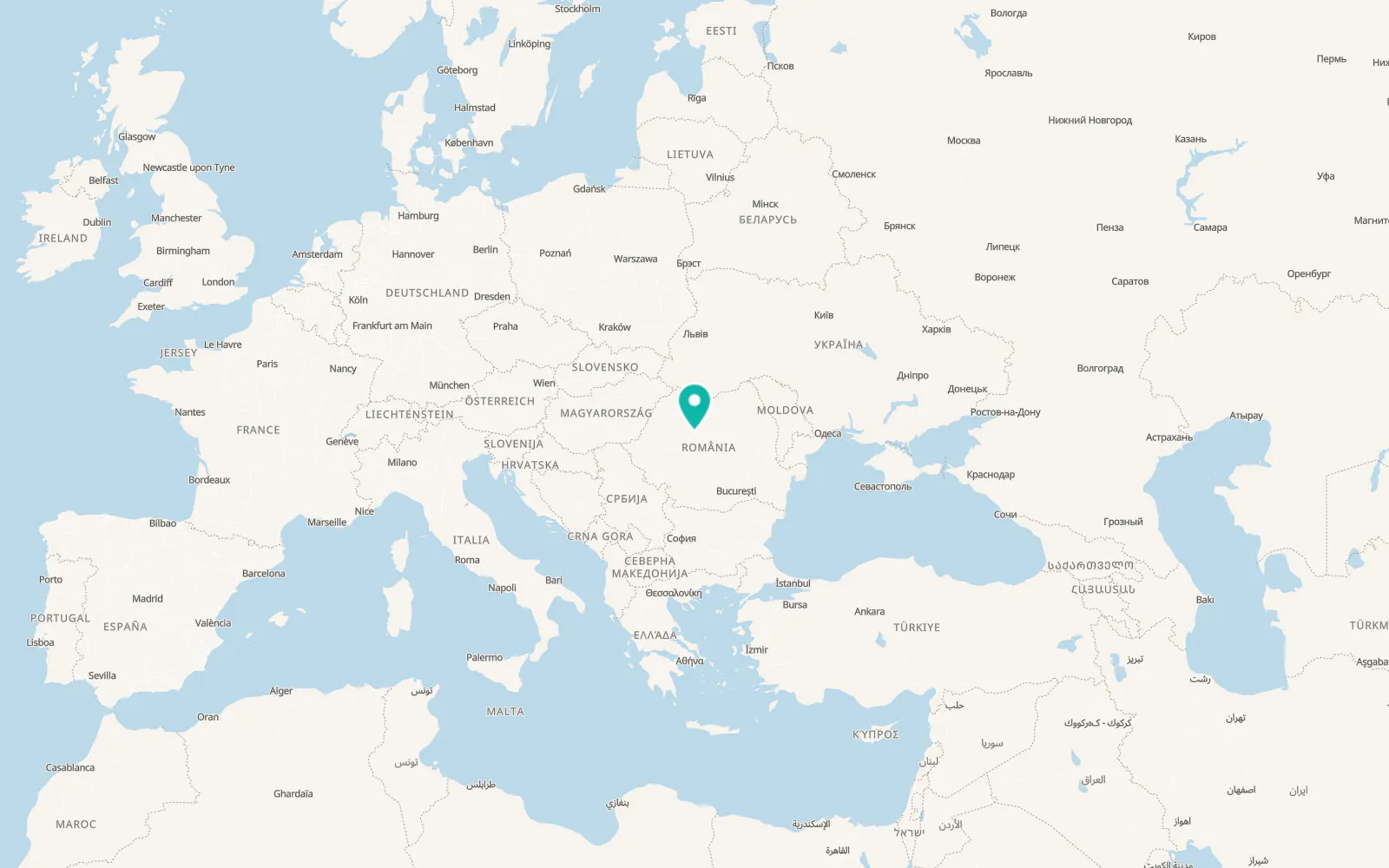 Map of Hădăreni
