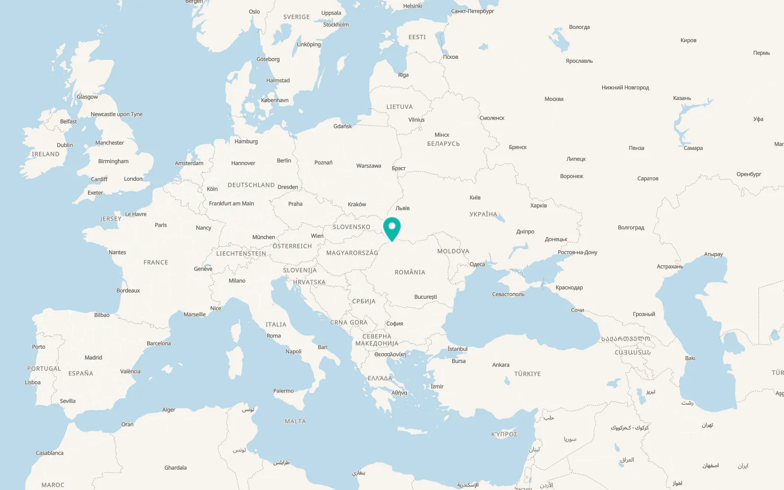 Map of Homorodu de Jos