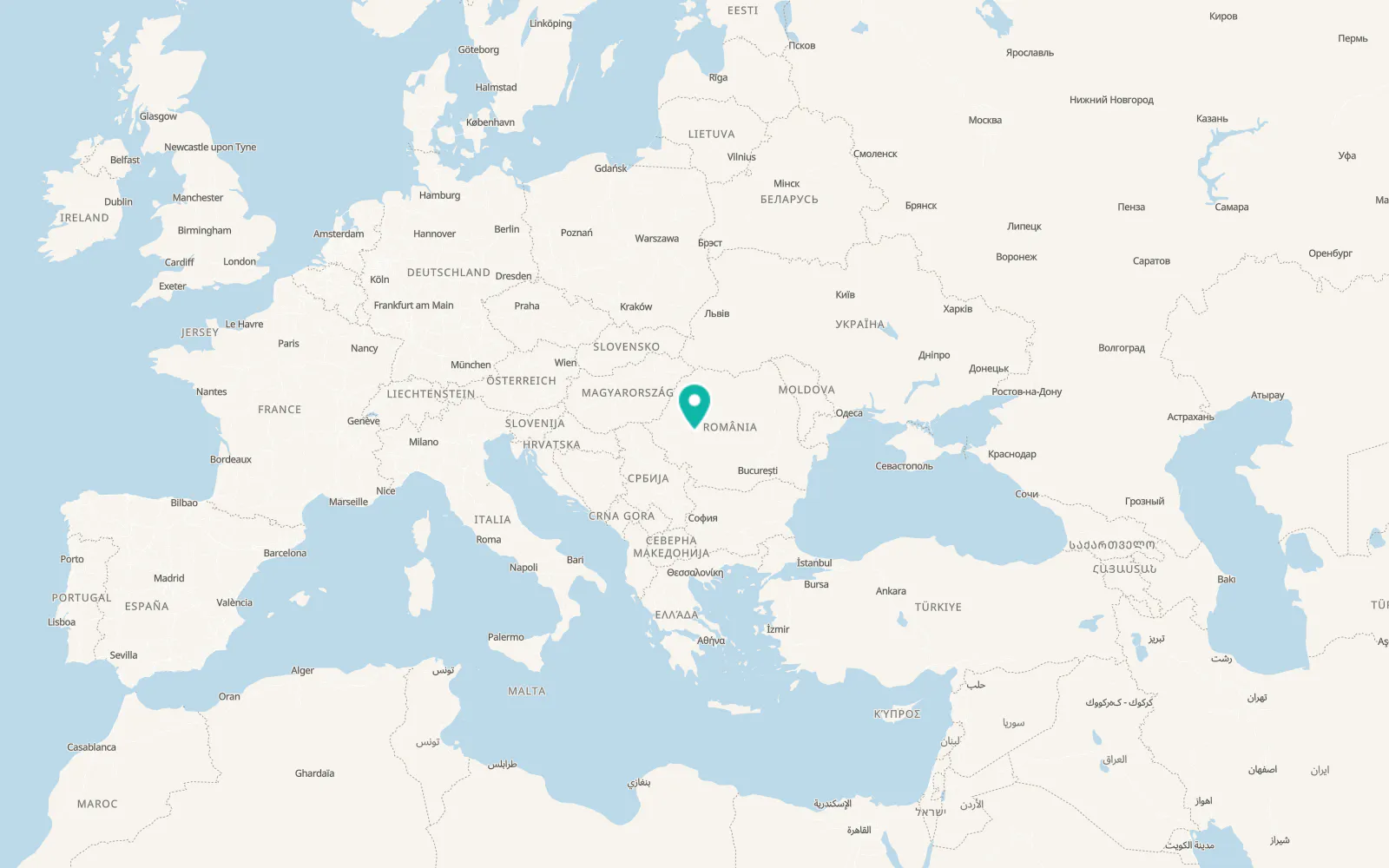 Map of Hunedoara