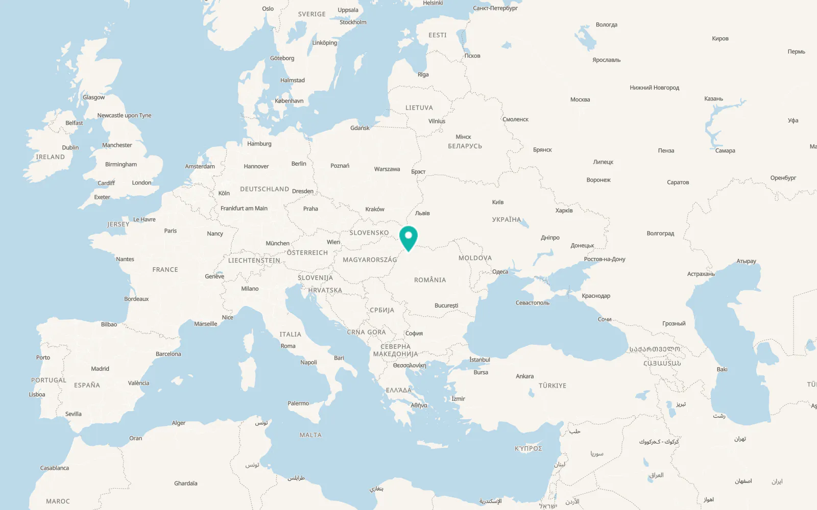 Map of Hurezu Mare