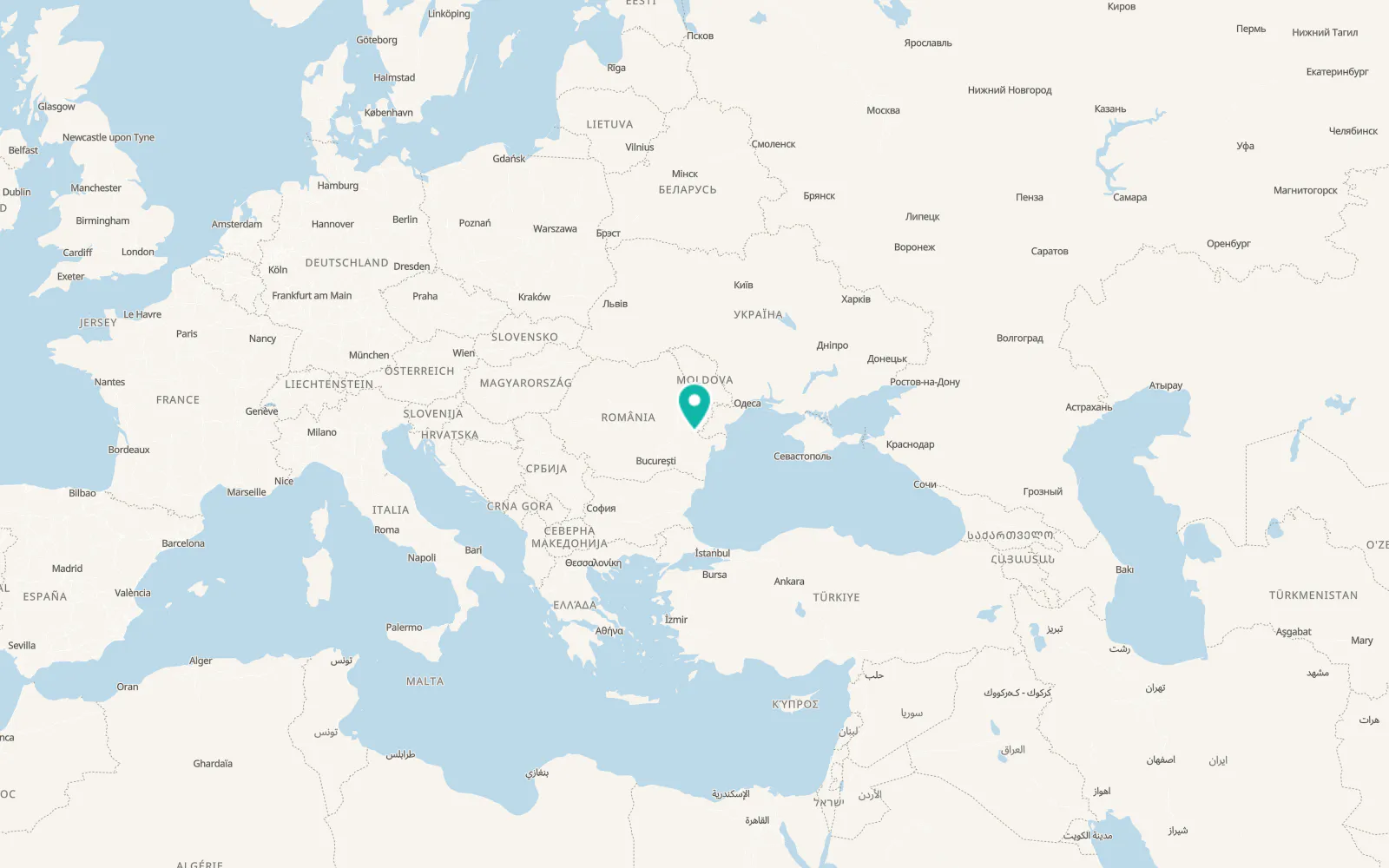 Map of I. C. Brătianu
