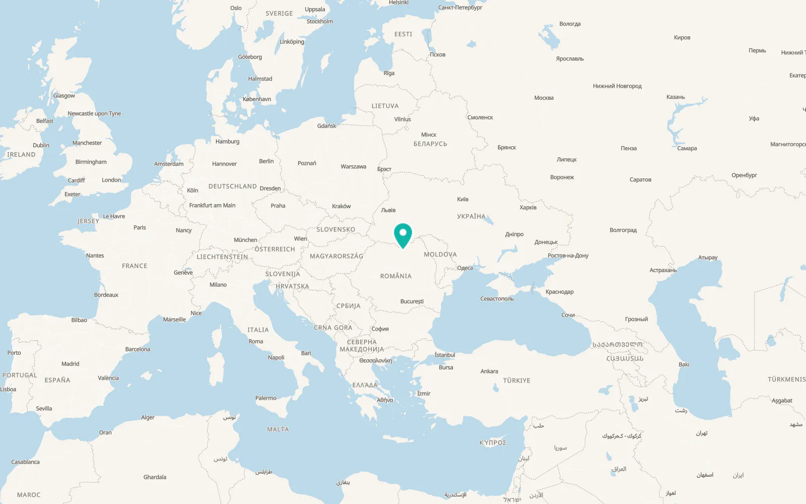 Map of Iacobeni