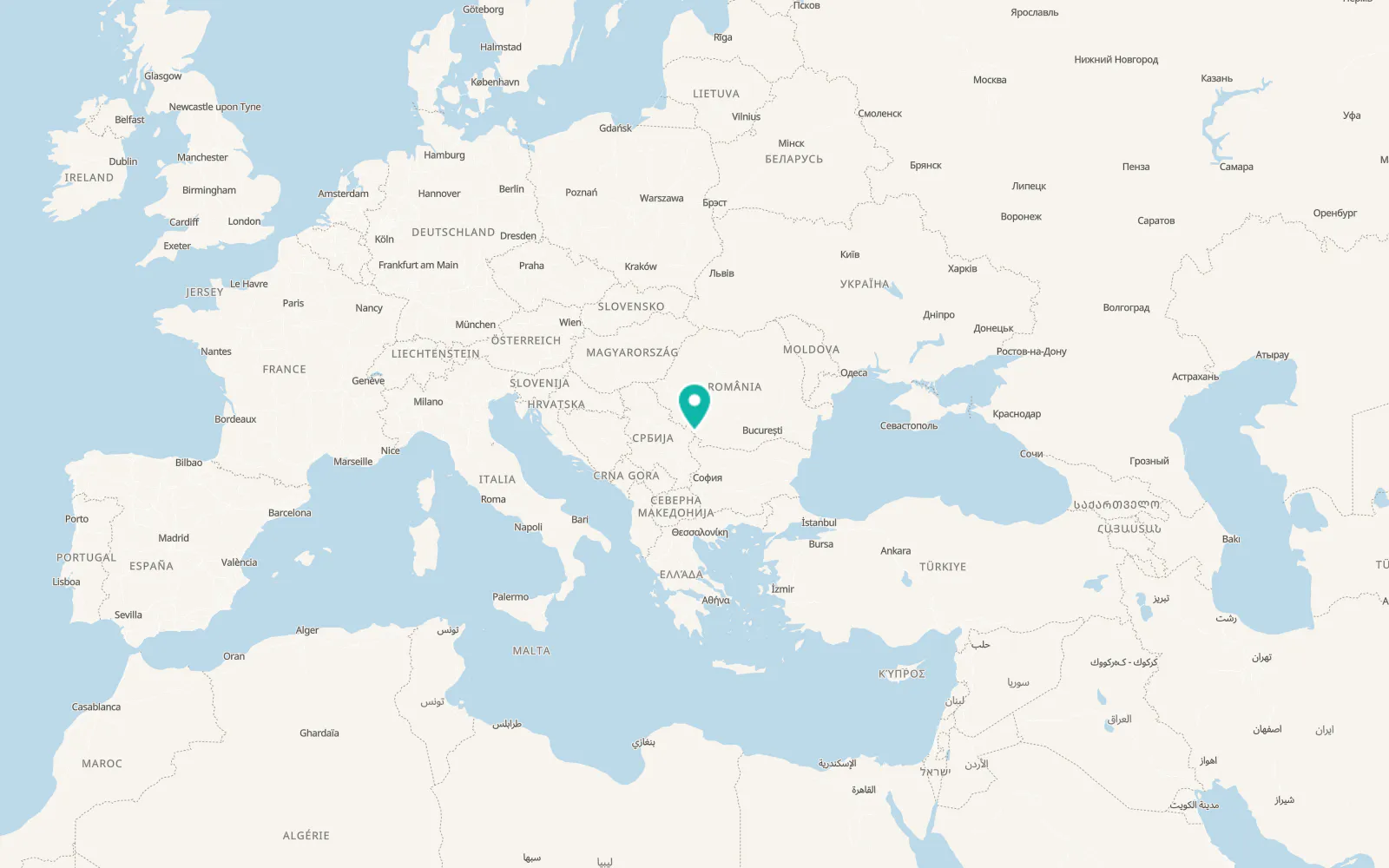 Map of Izvoarele