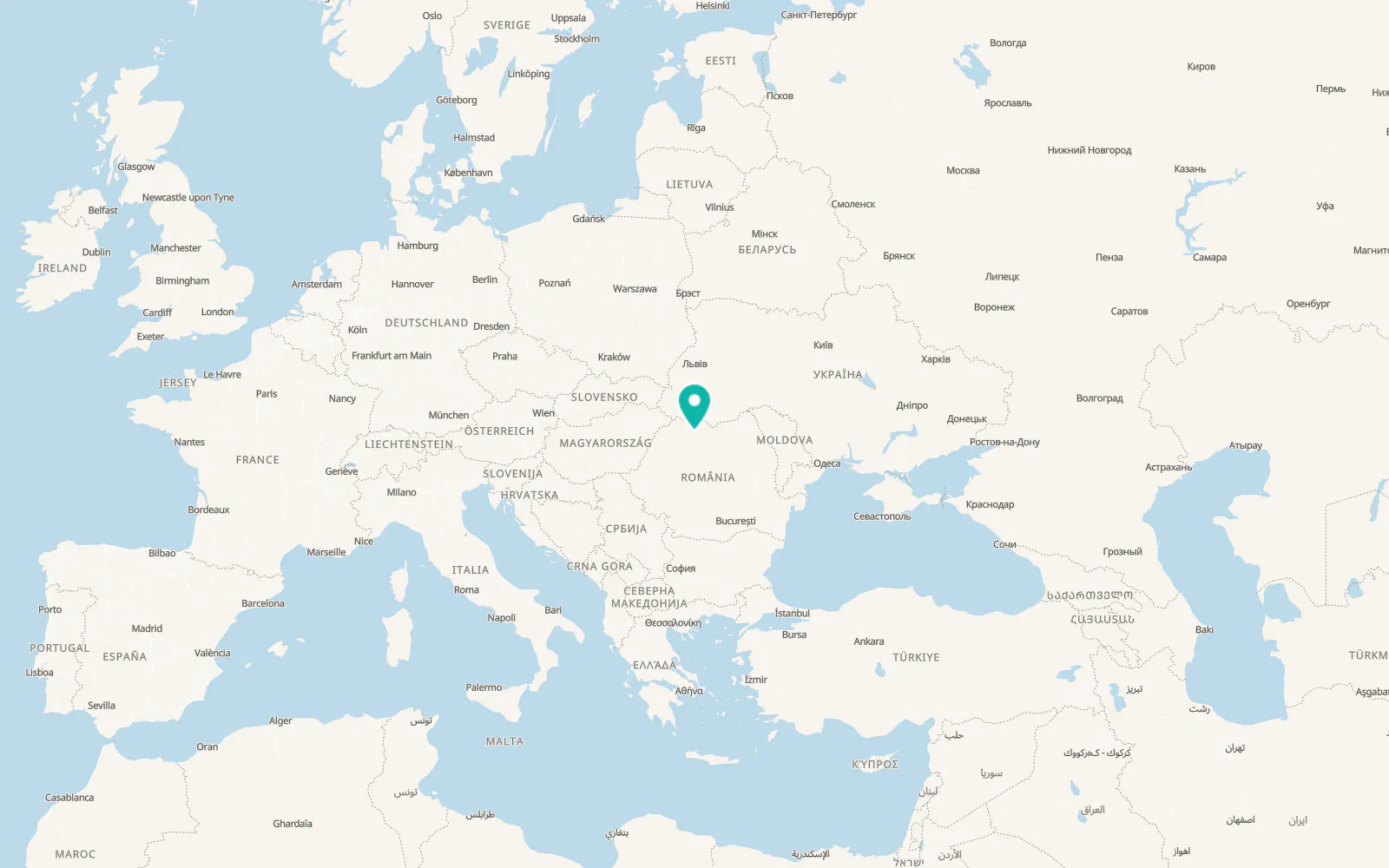 Map of Lăpuş
