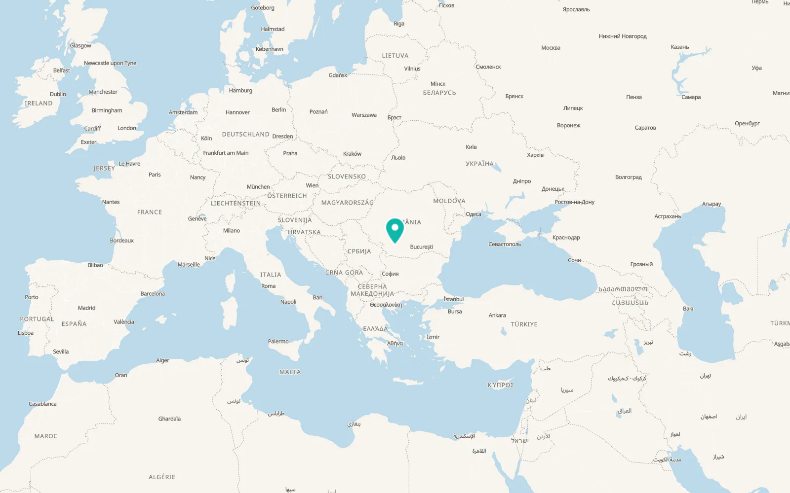 Map of Mălăești