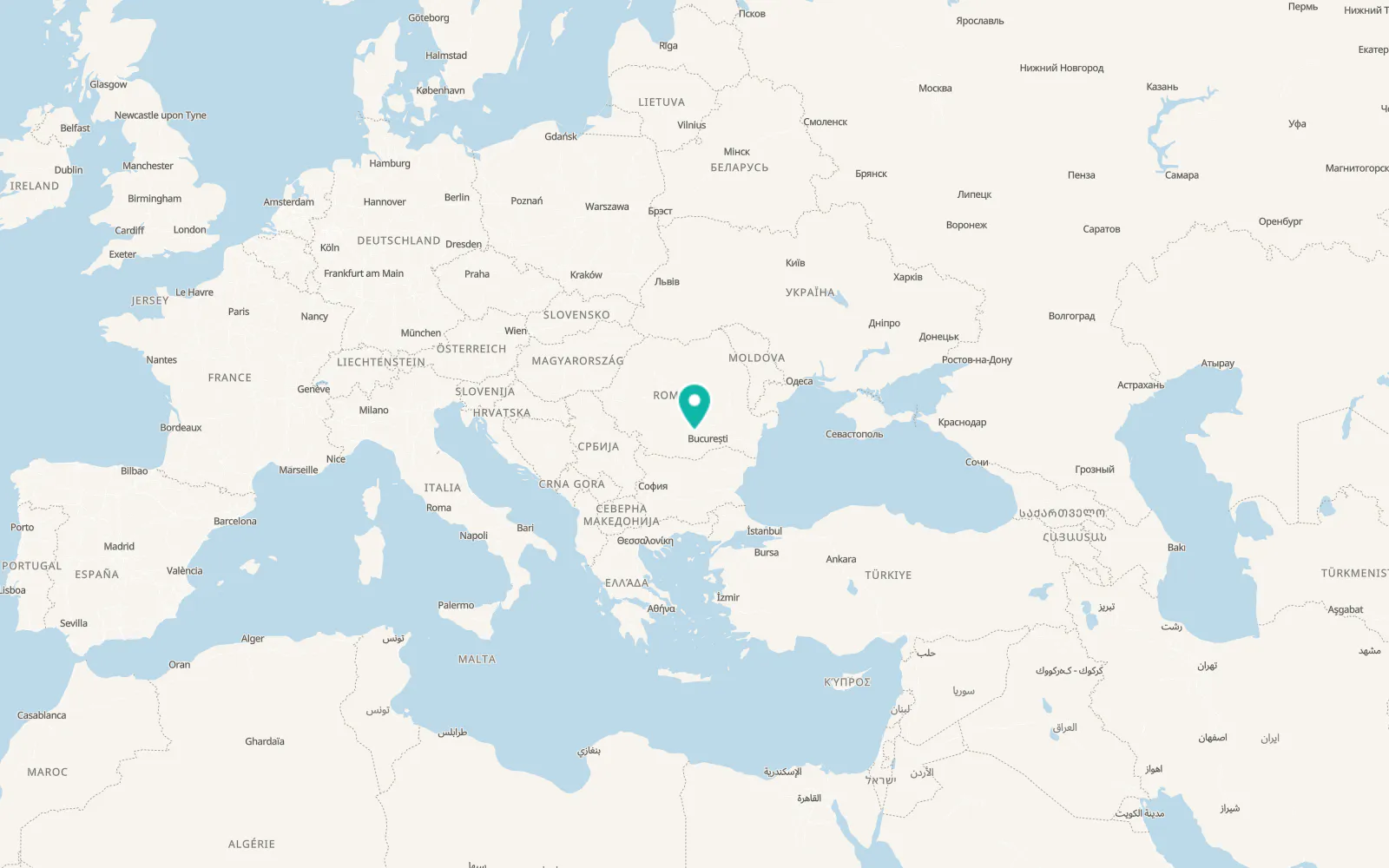 Map of Mânăstioara