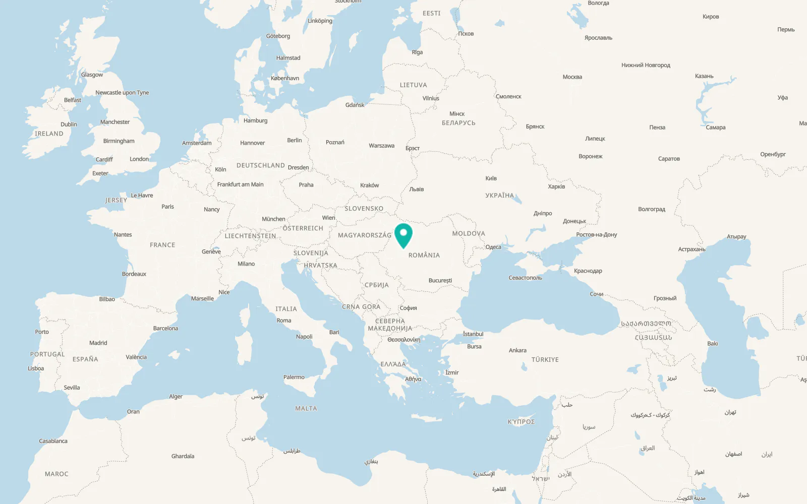 Map of Mihăileni