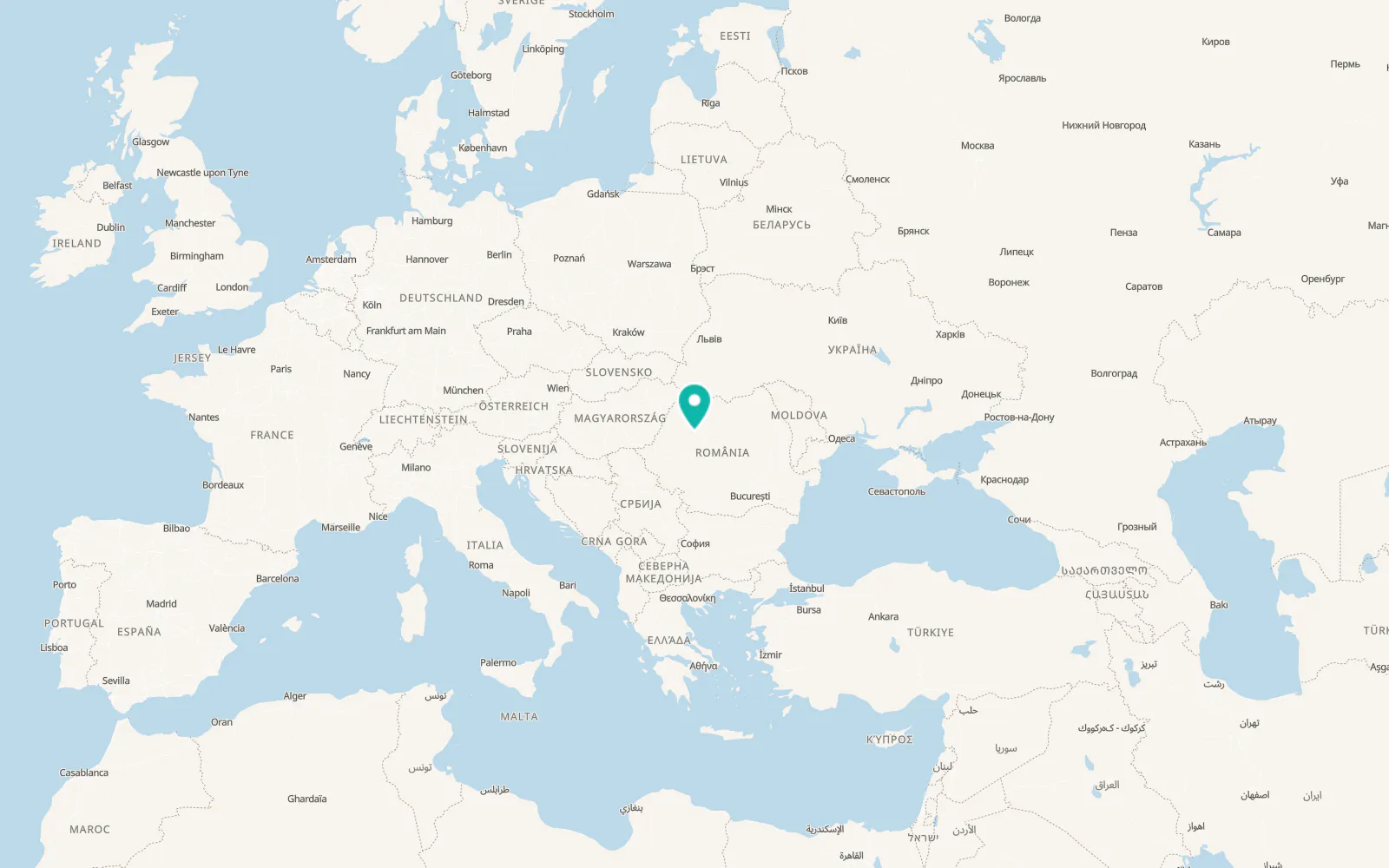 Map of Muntele Rece