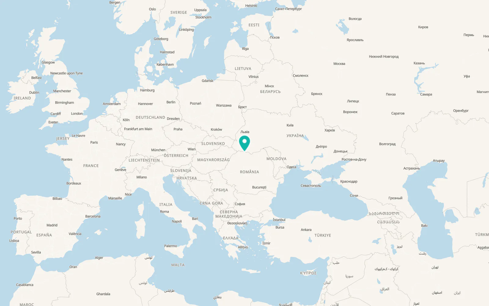 Map of Oncești