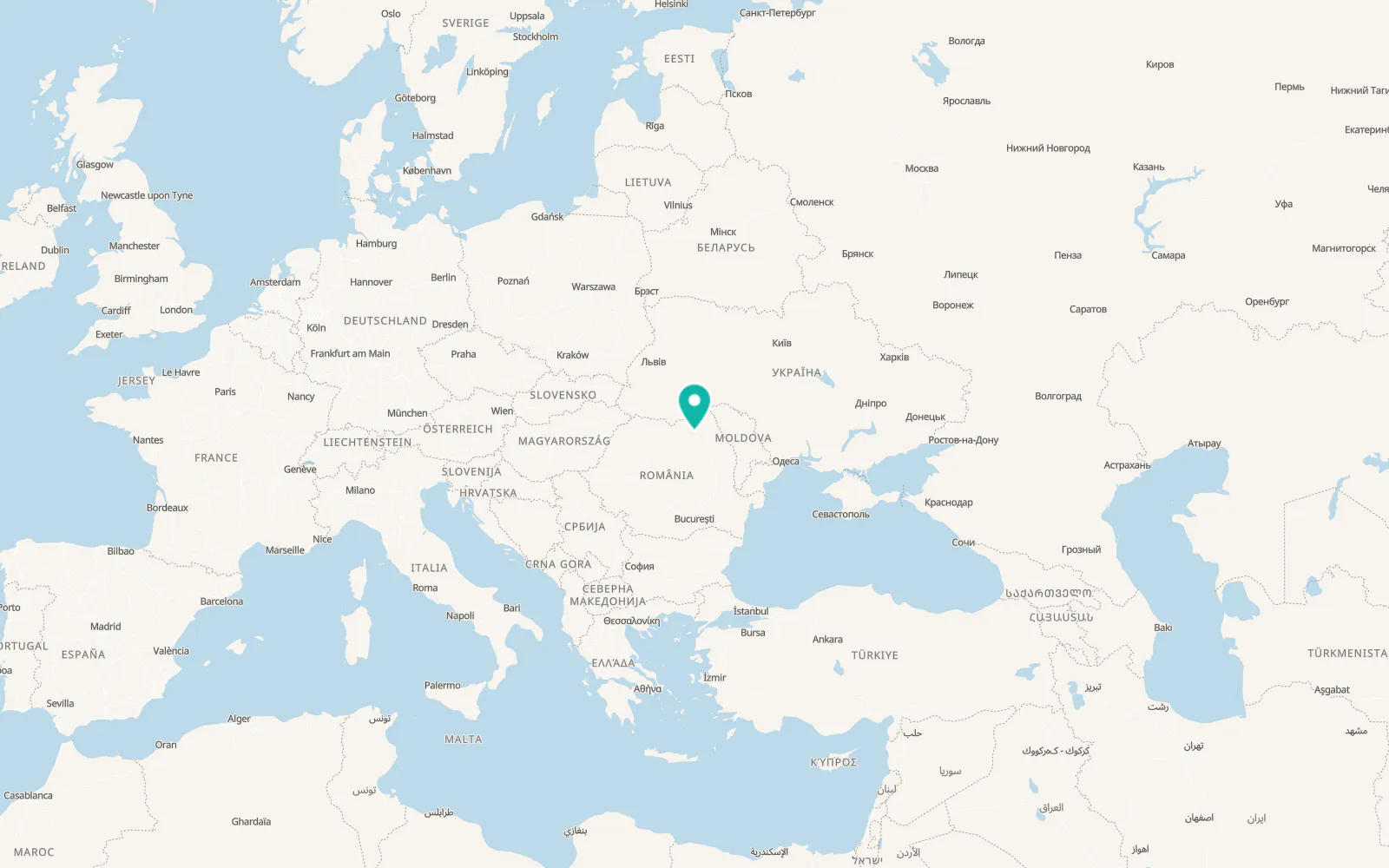 Map of Păiseni