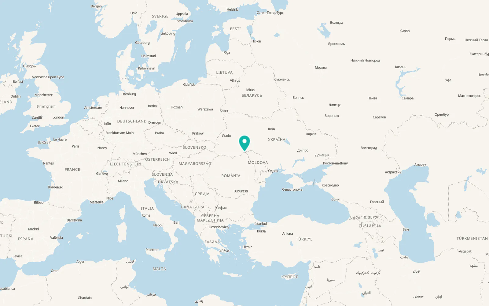 Map of Păltiniş