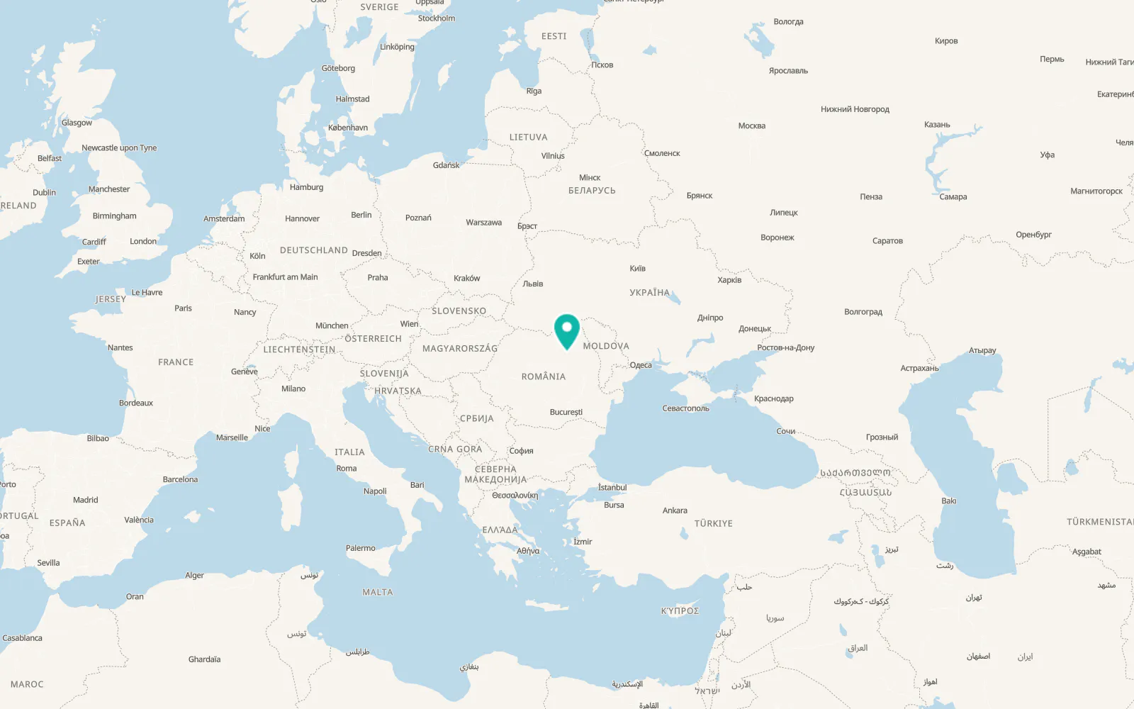 Map of Pângăraţi
