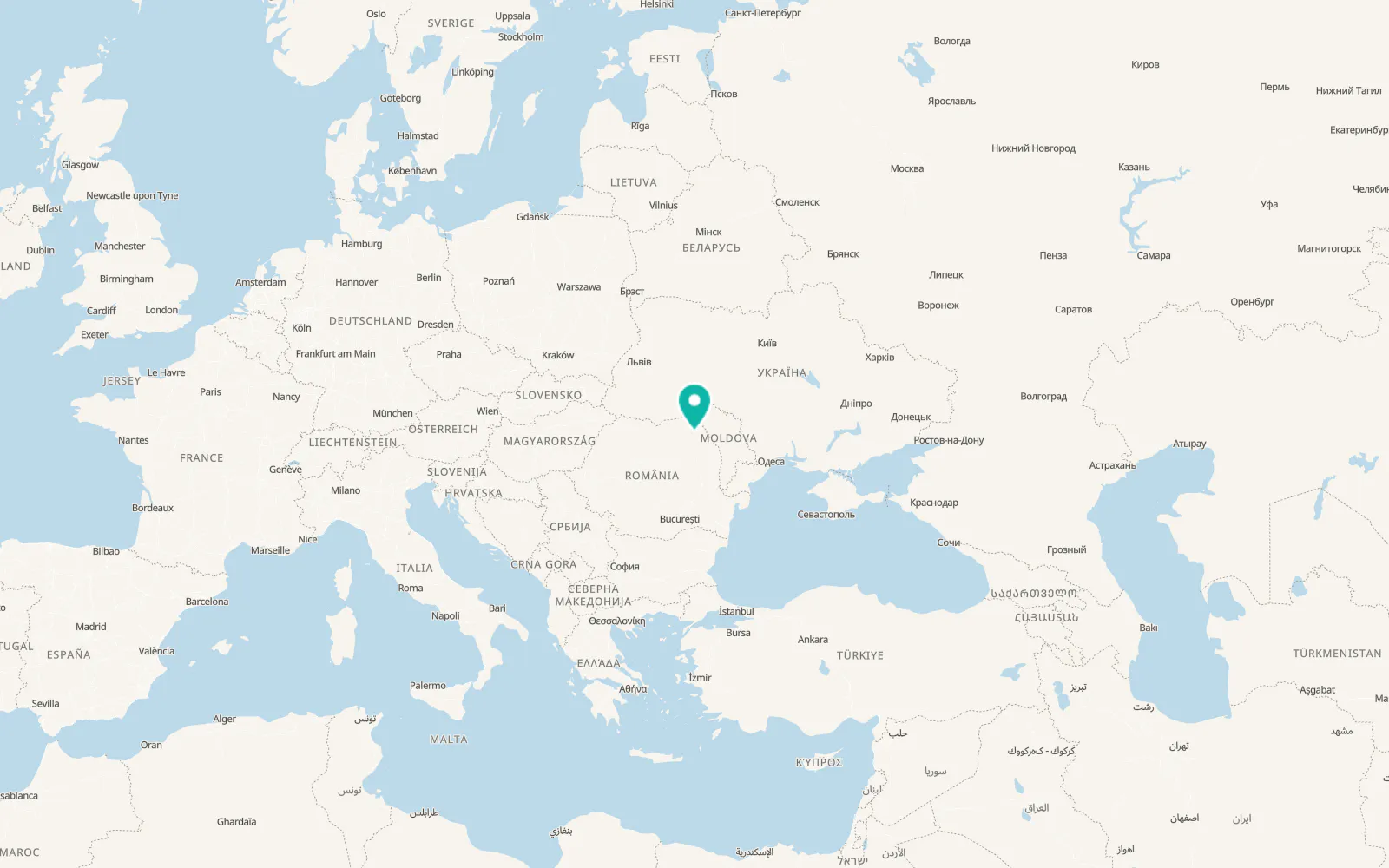 Map of Pârcovaci