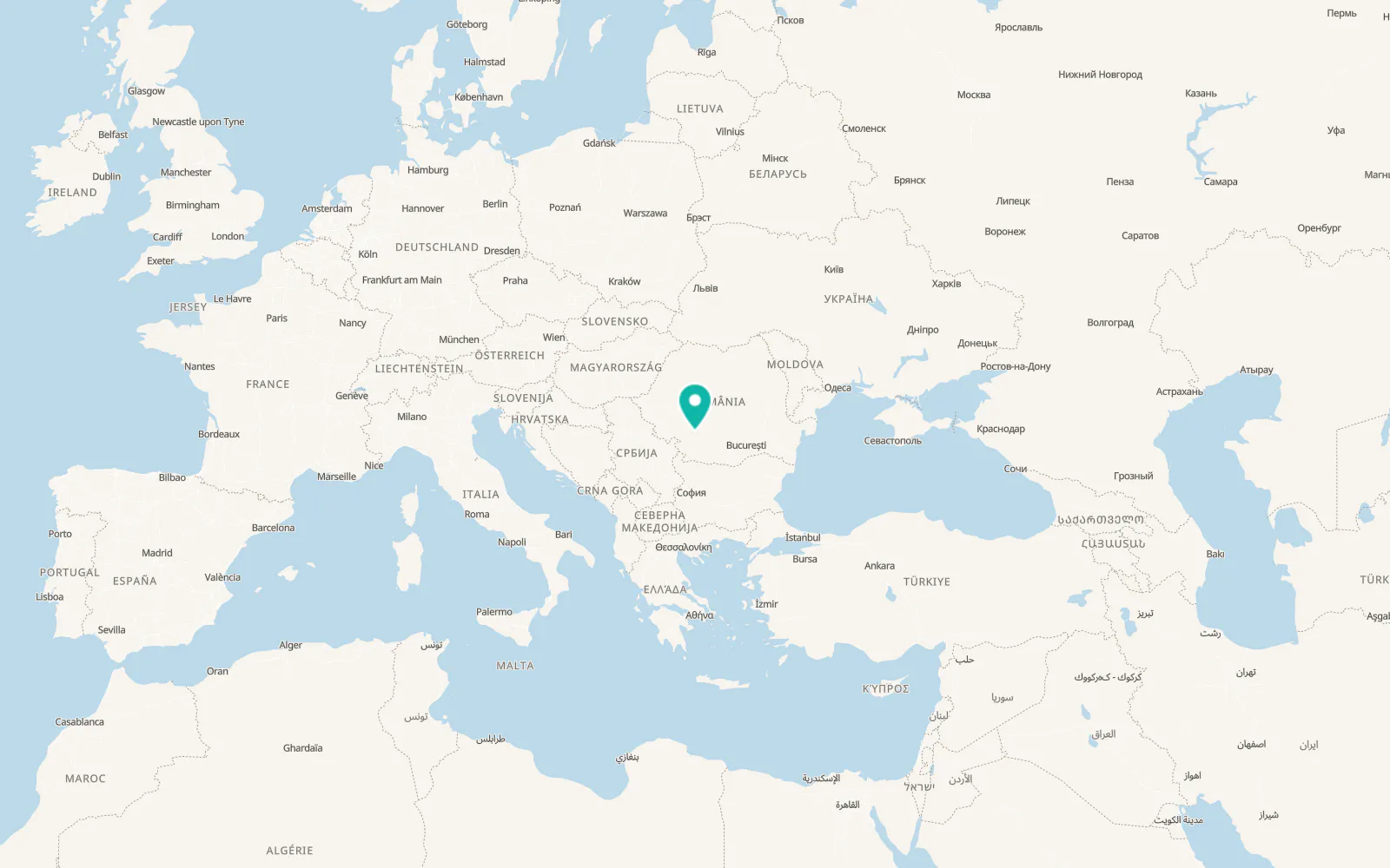 Map of Petrești