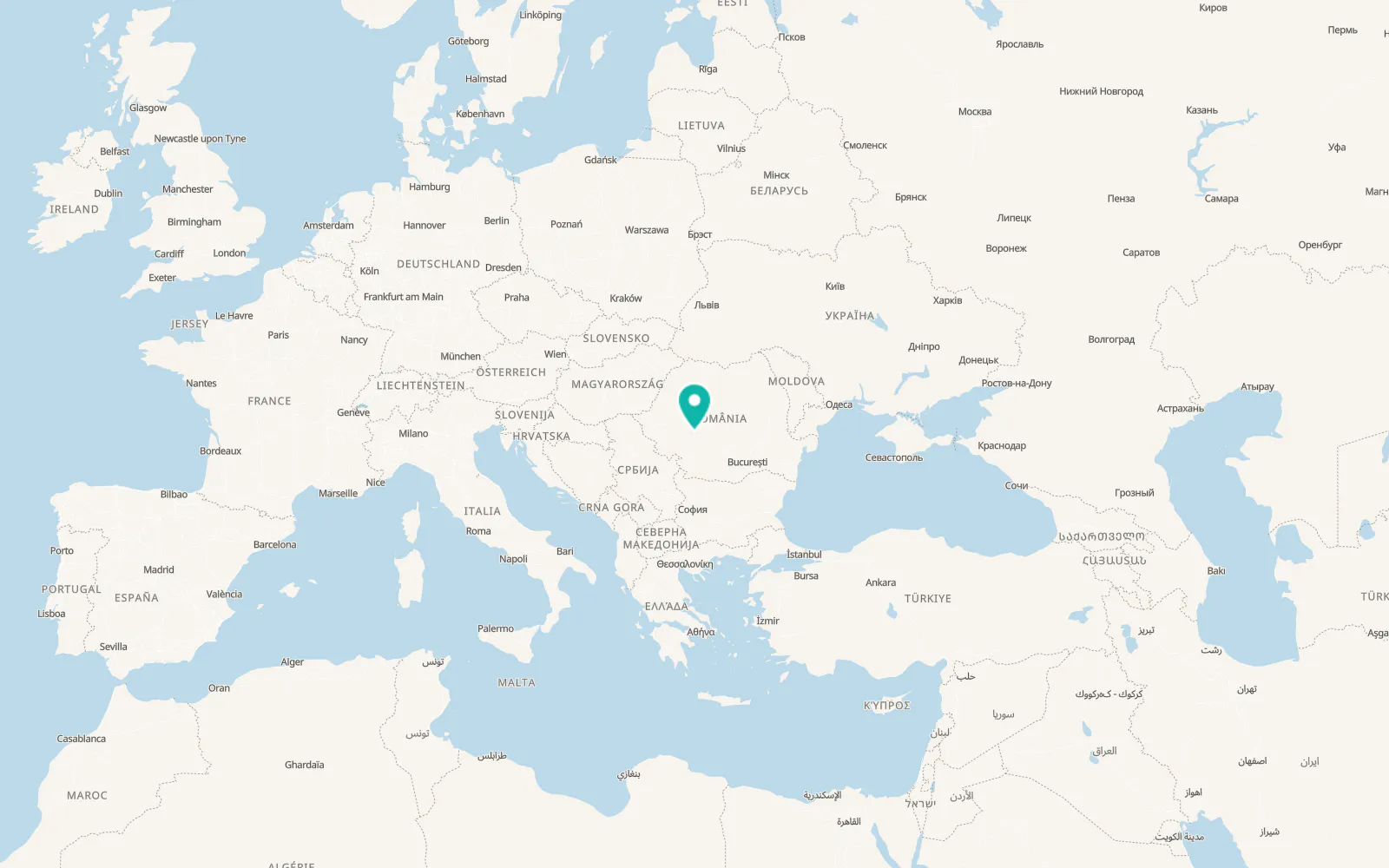 Map of Petrila