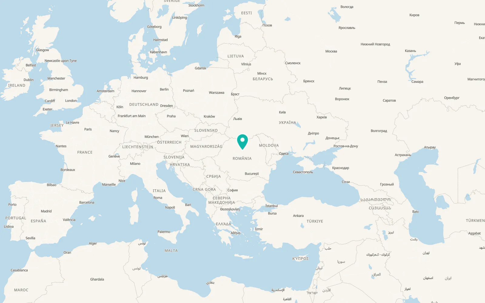 Map of Petrilaca de Mureș