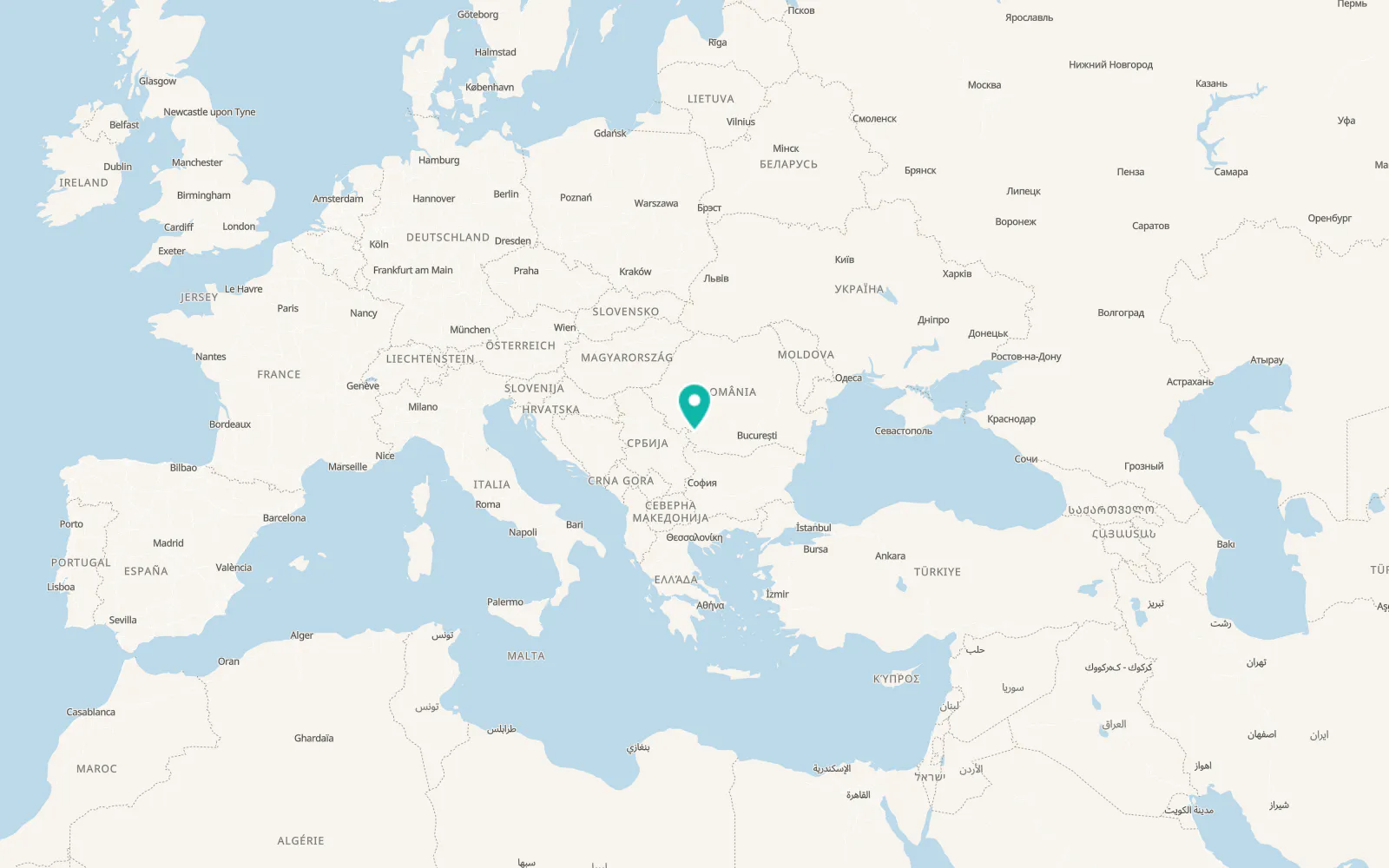 Map of Poroina Mare