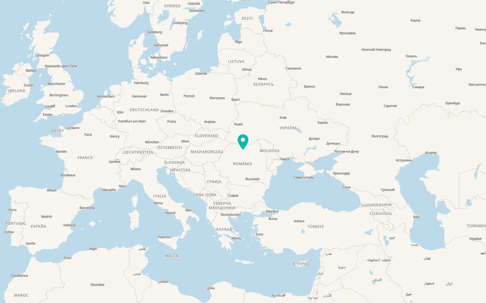 Map of Prundu Bârgăului