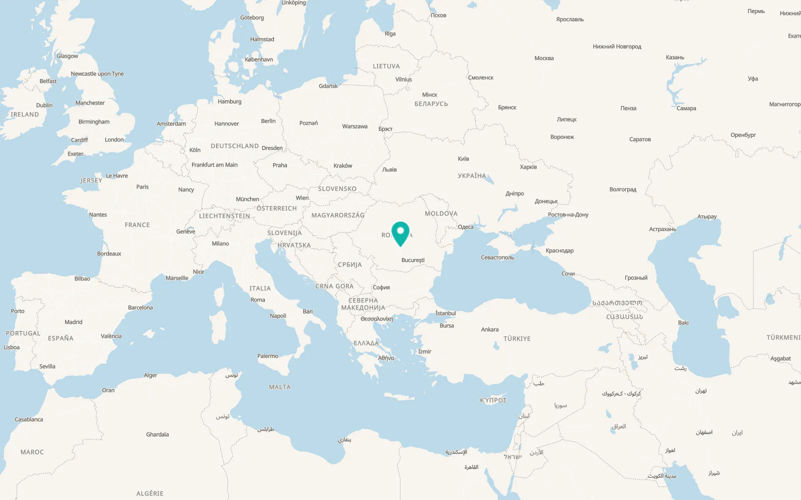 Map of Rădești