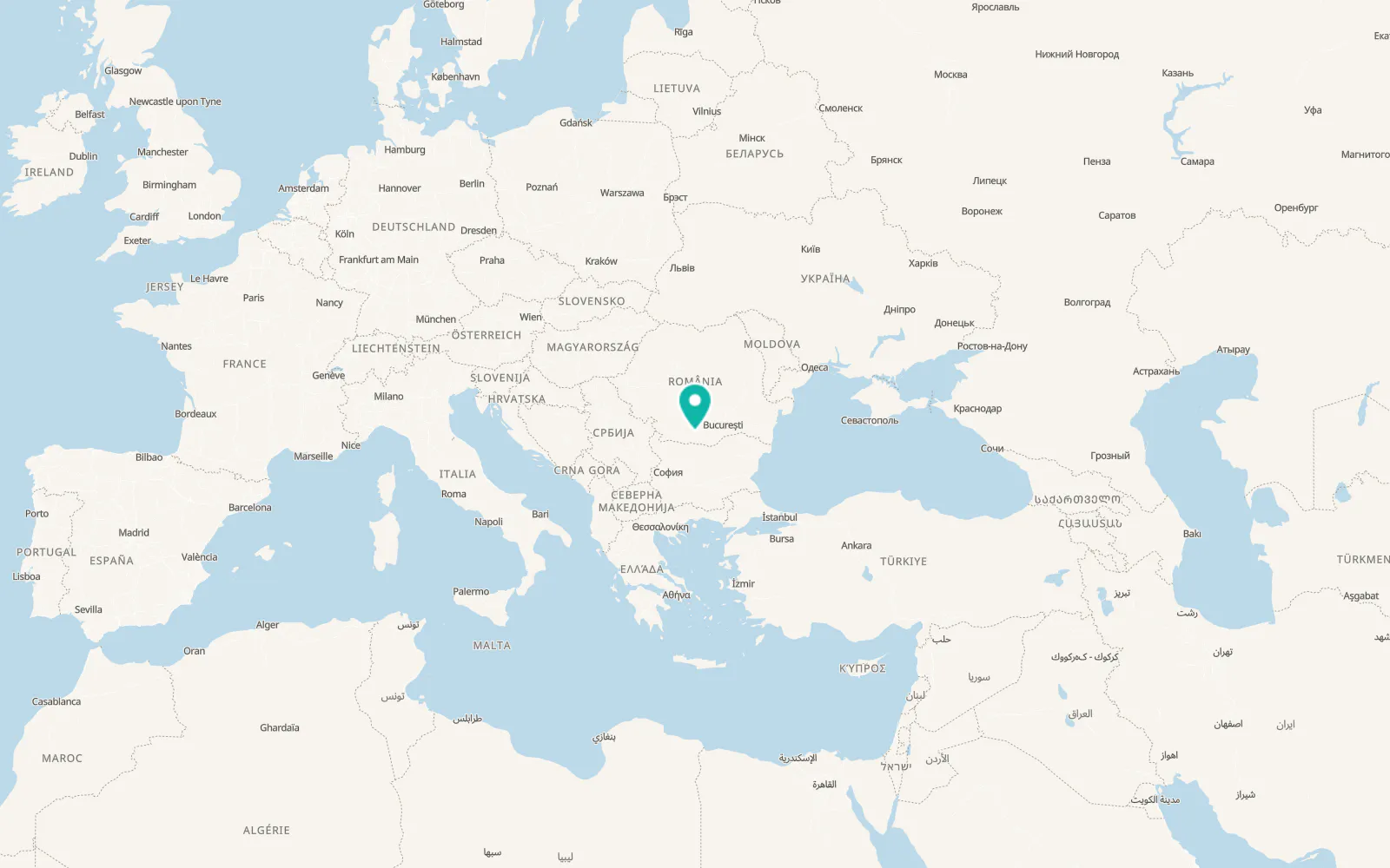 Map of Radomireşti