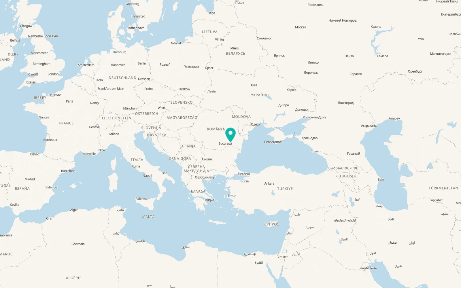 Map of Radu Vodă