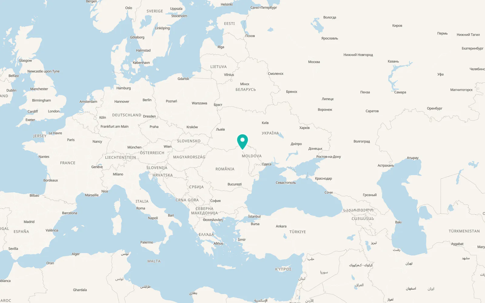 Map of Românești