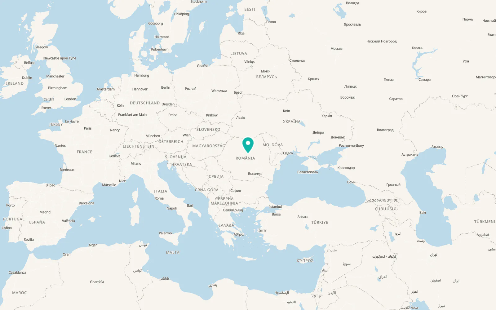 Map of Rugănești