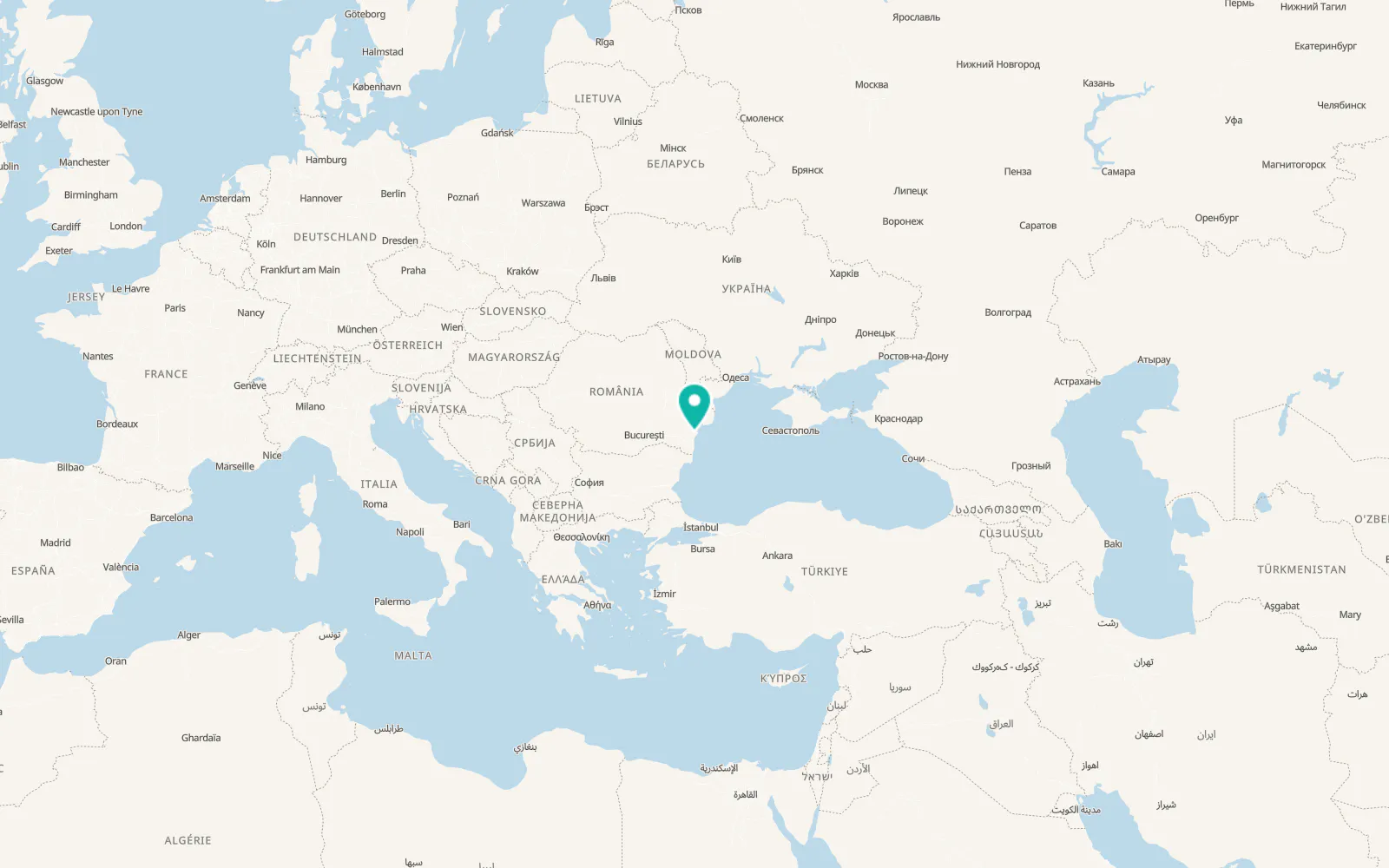 Map of Săcele