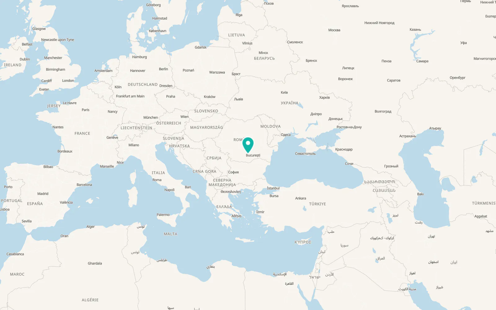 Map of Sârbeni