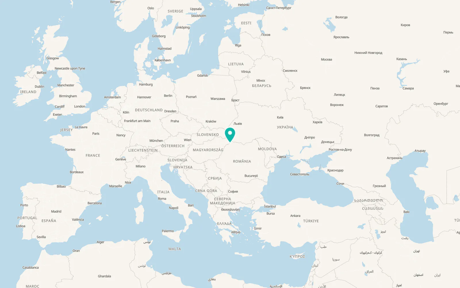Map of Satu Mare