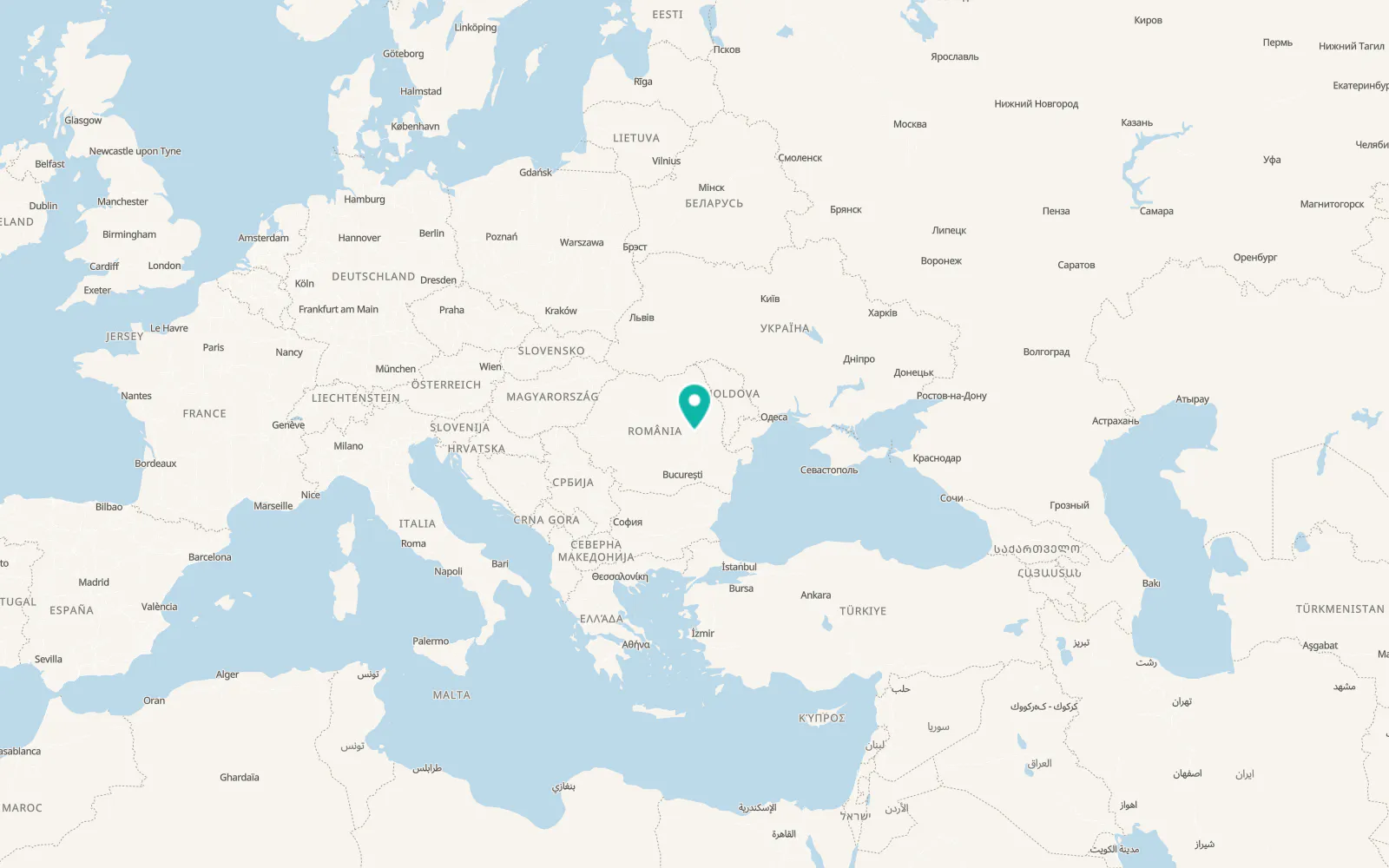 Map of Spinești