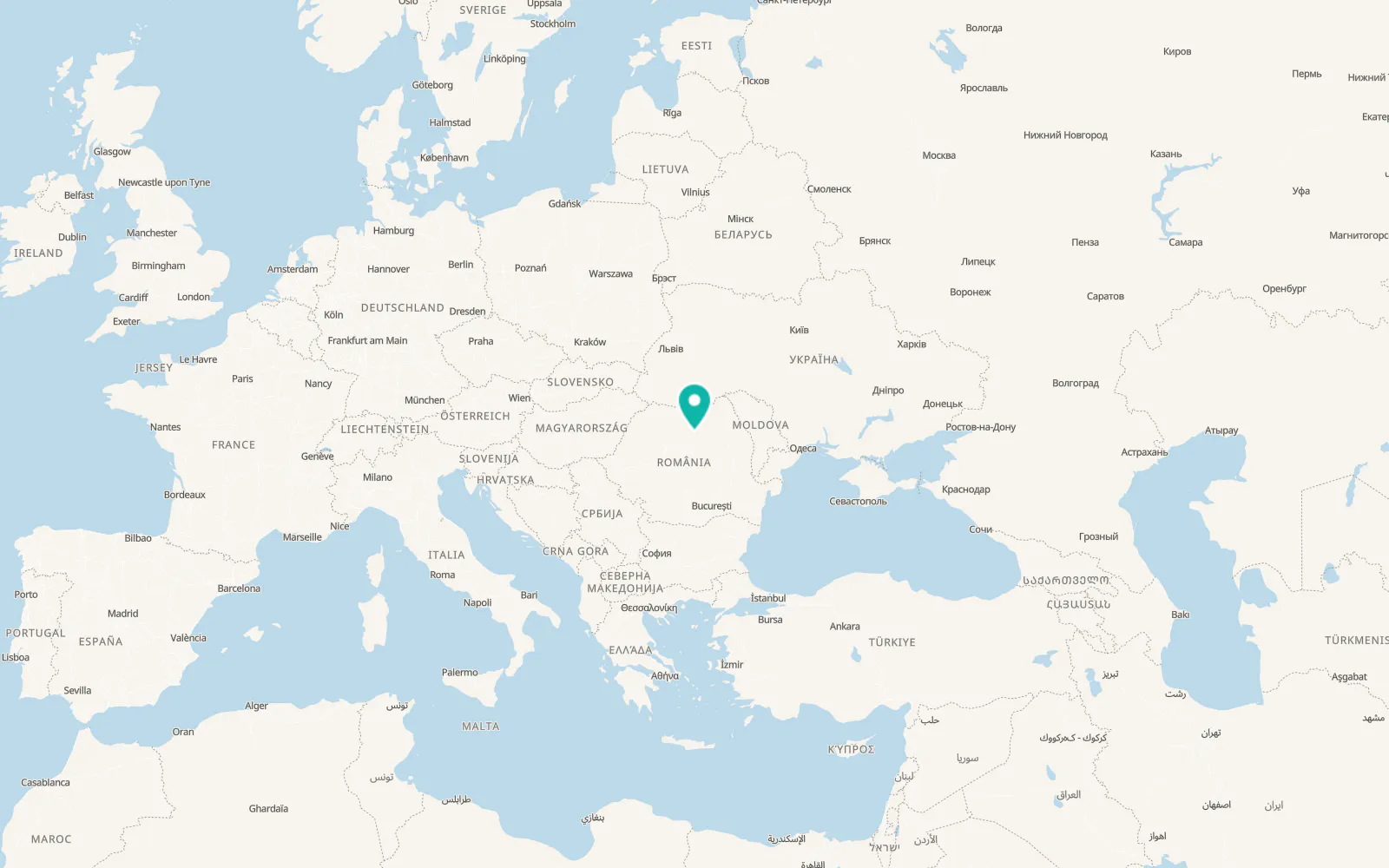 Map of Stânceni