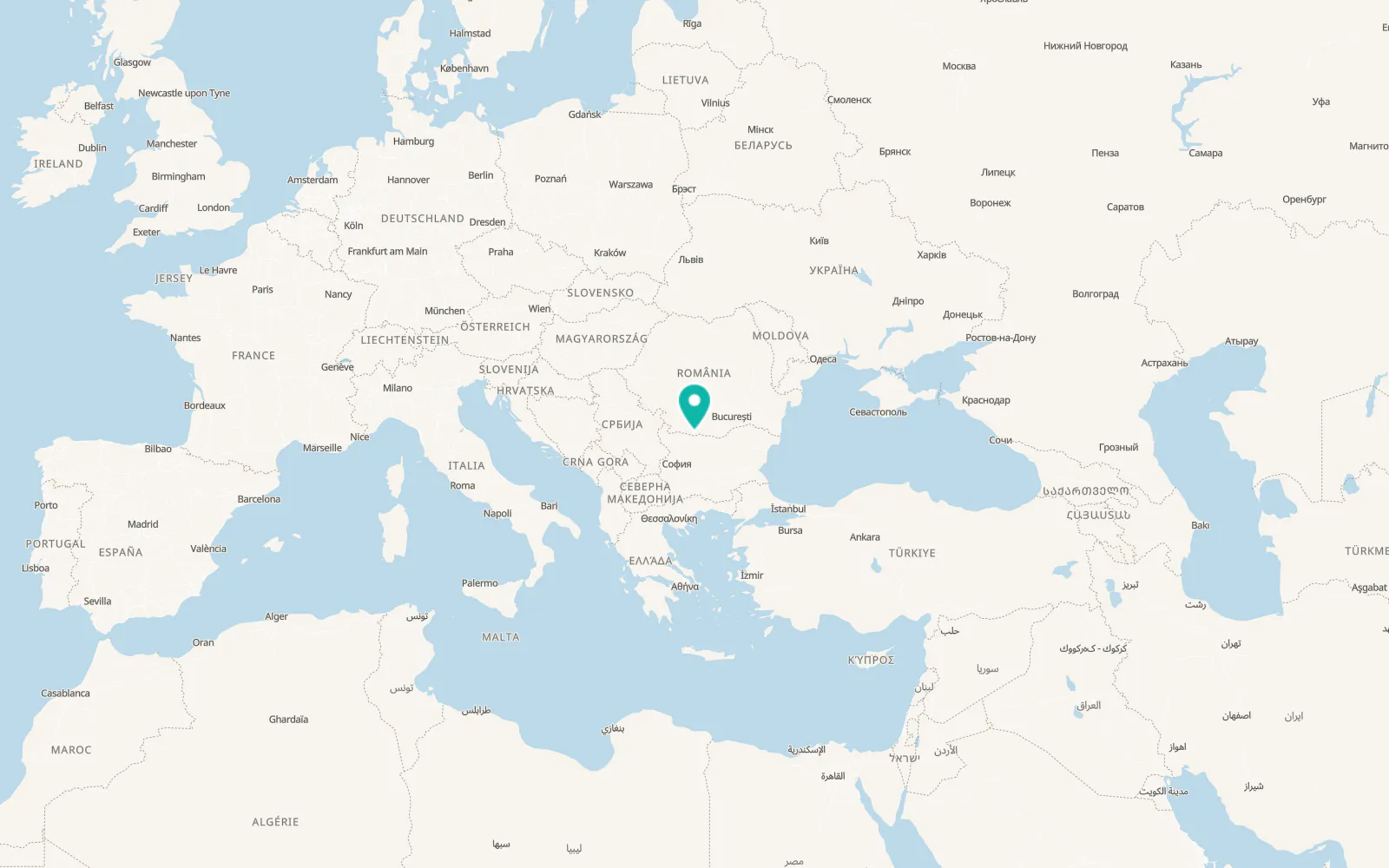 Map of Ştefan cel Mare