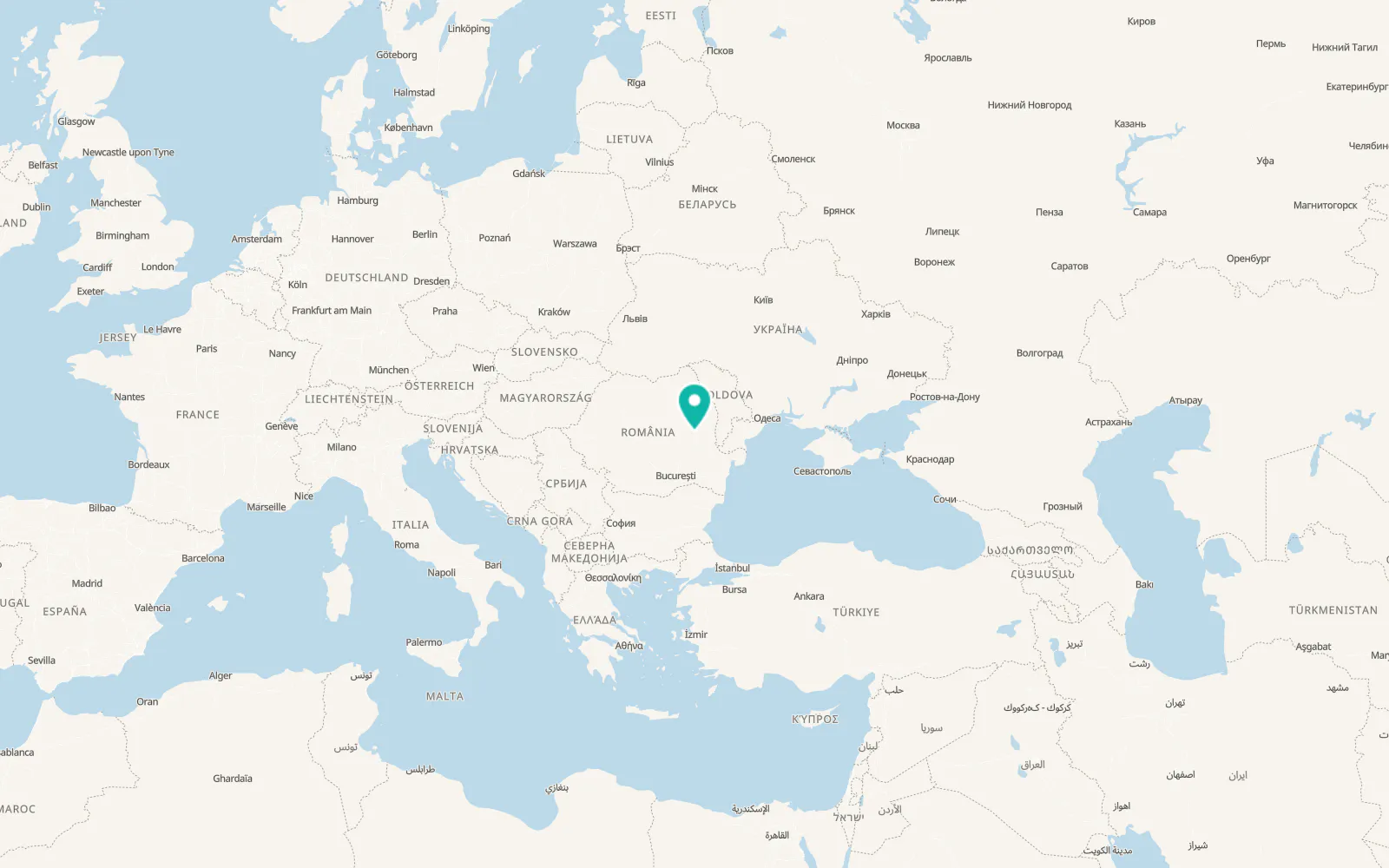 Map of Străoane