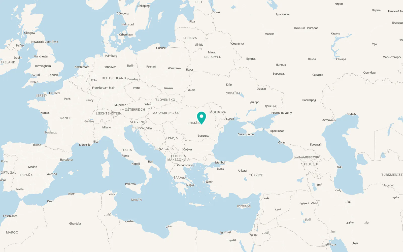 Map of Tărlungeni