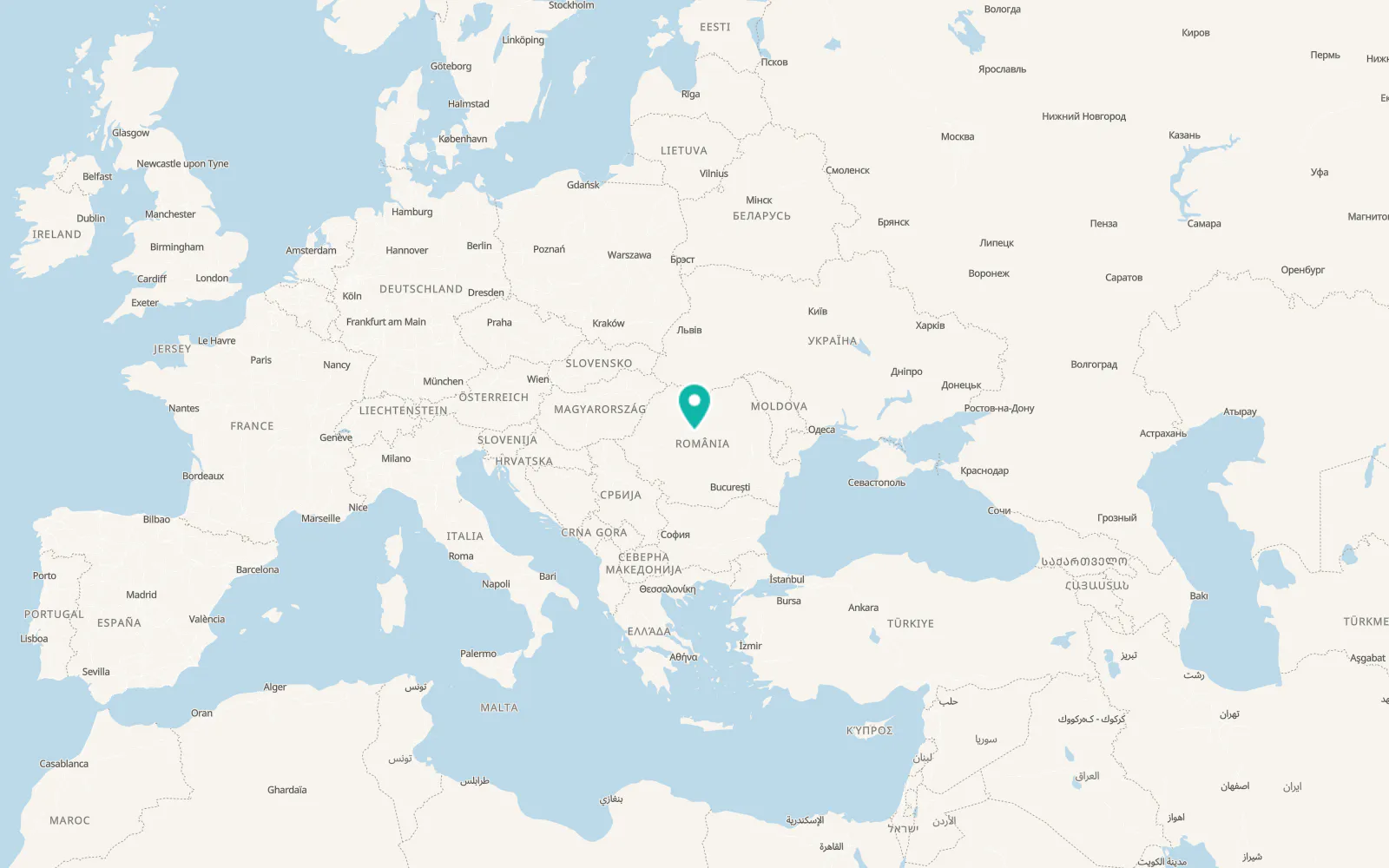 Map of Târnăveni