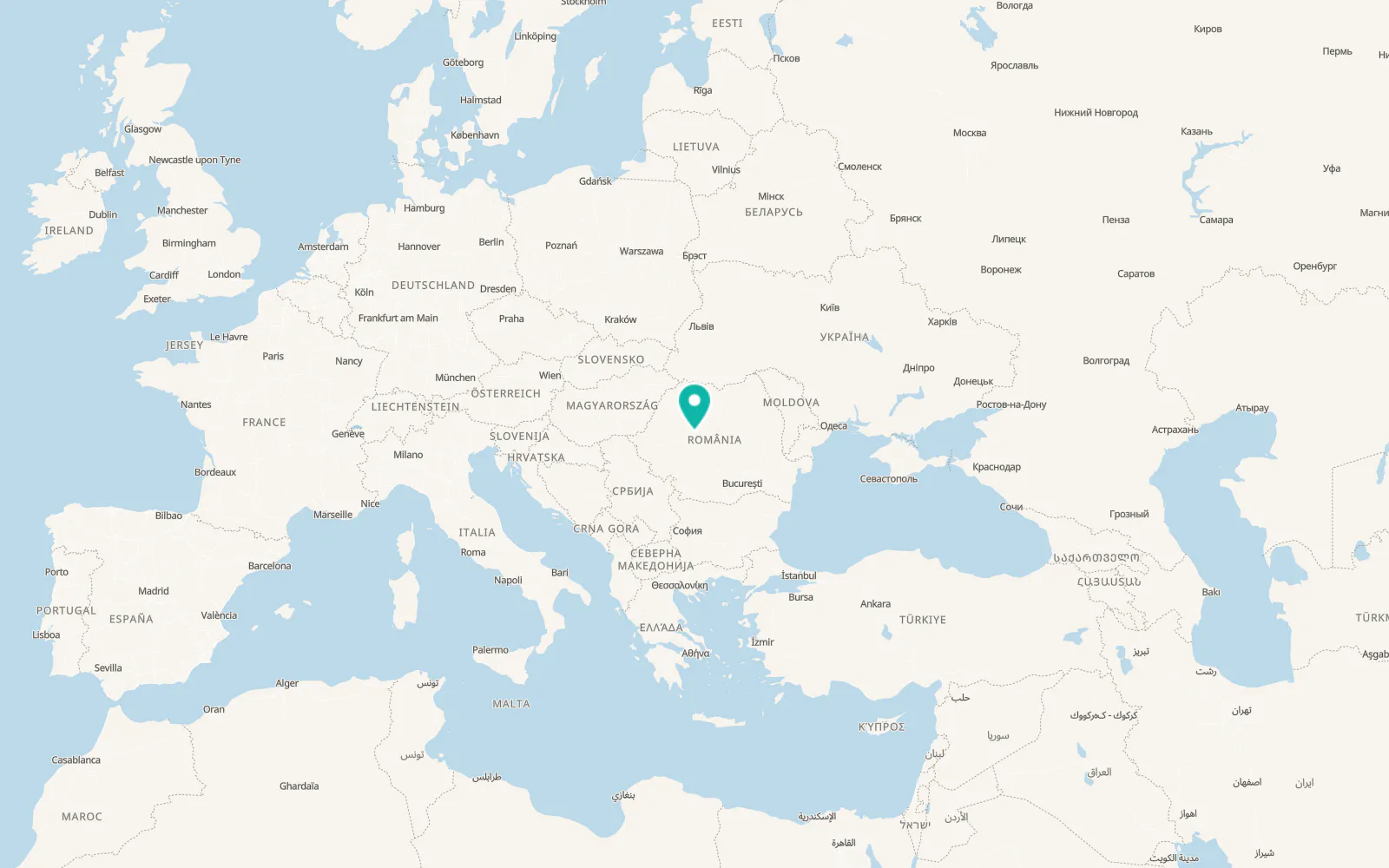 Map of Teiuş