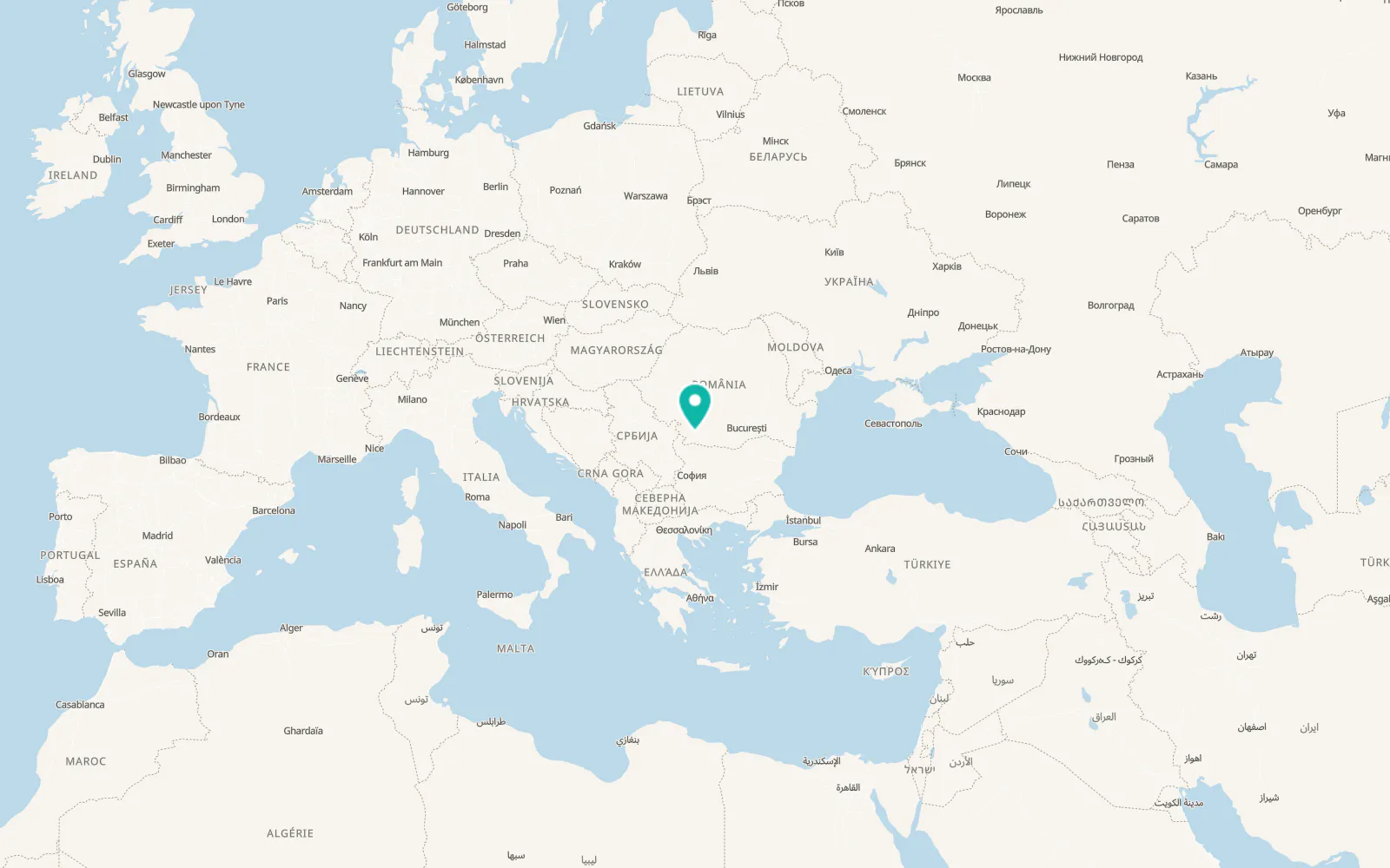 Map of Tencănău