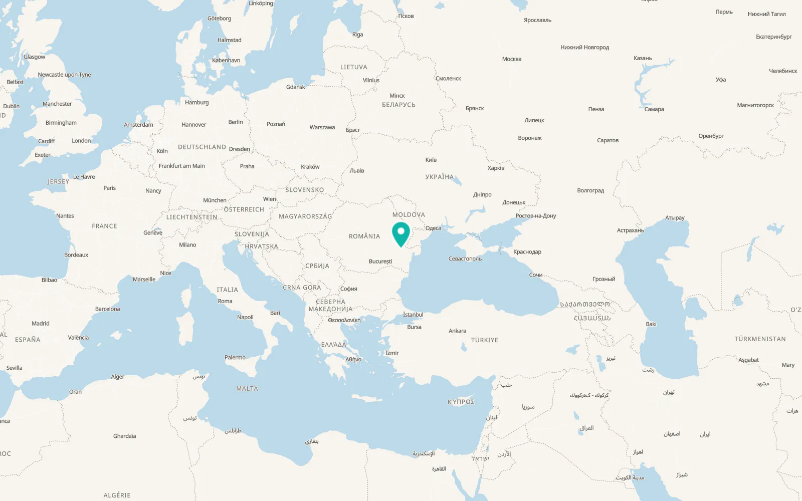 Map of Tichileşti