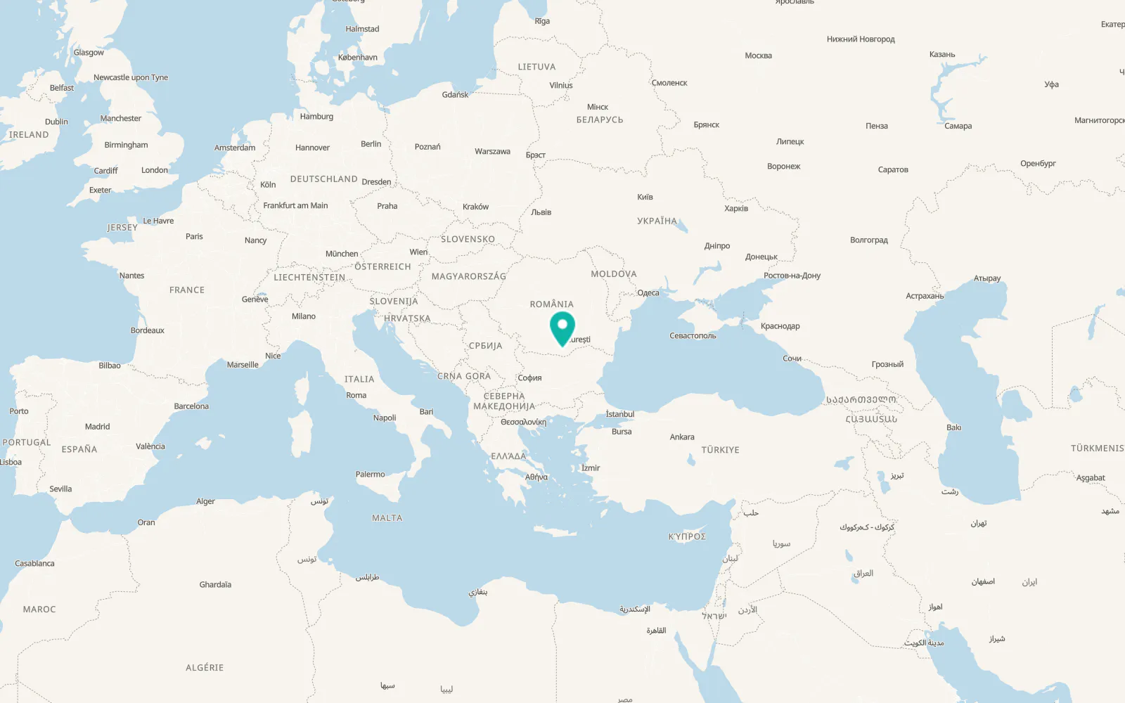 Map of Ţigăneşti