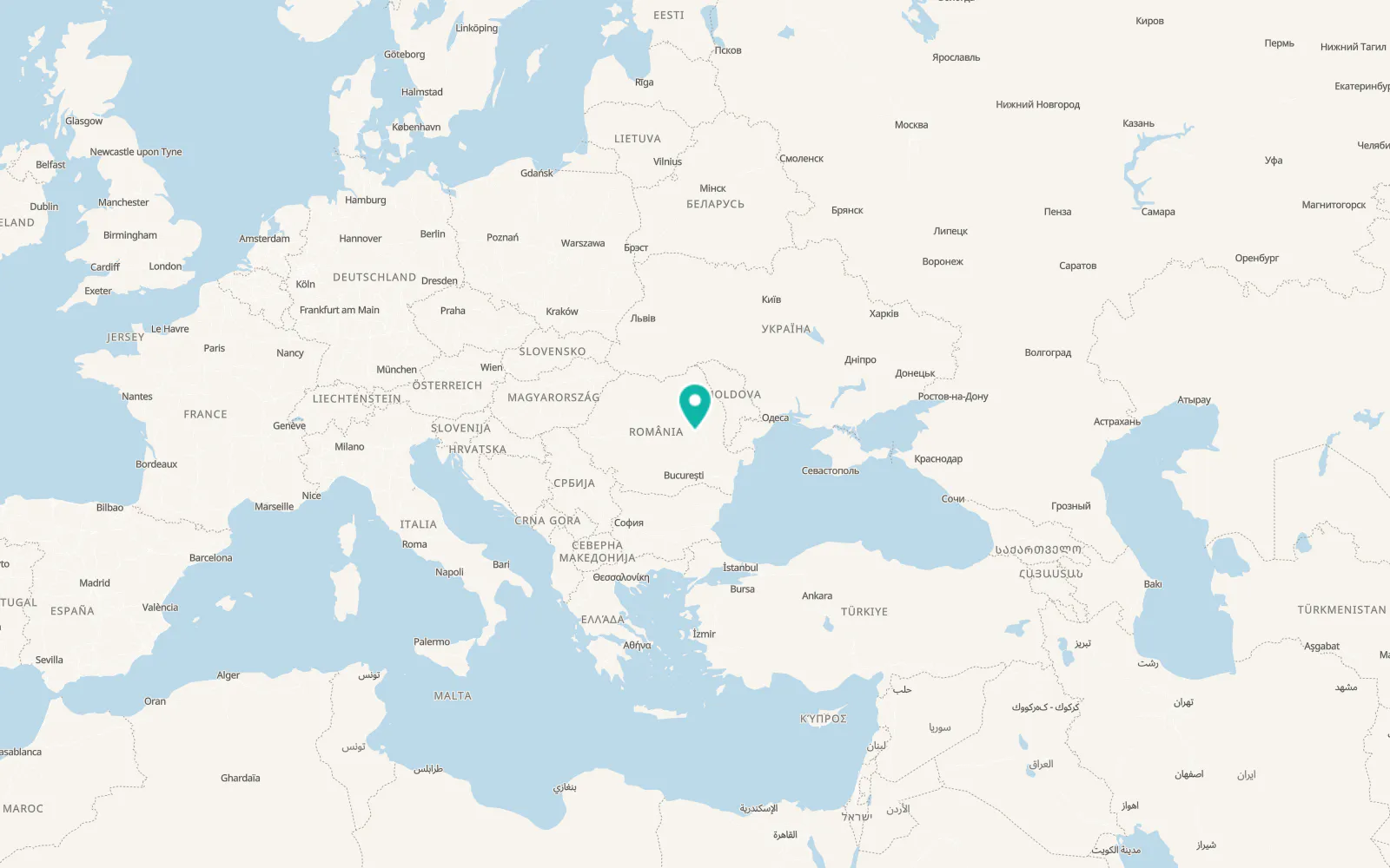 Map of Tulnici