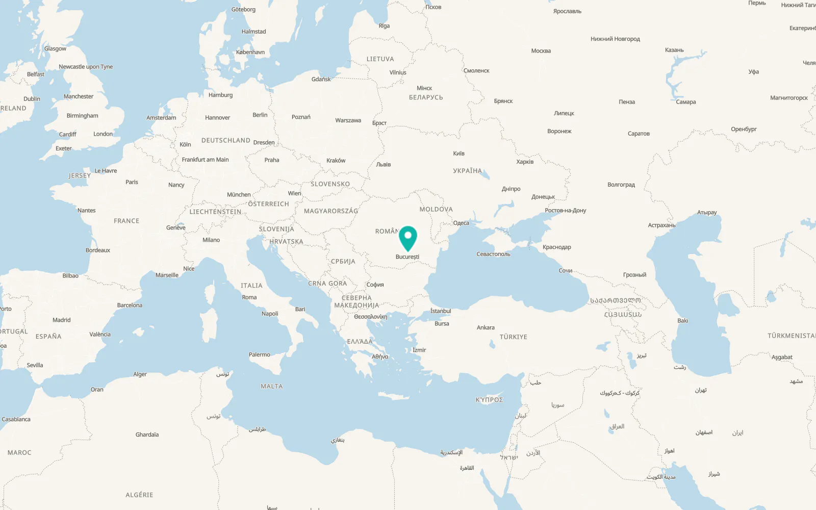 Map of Tunari