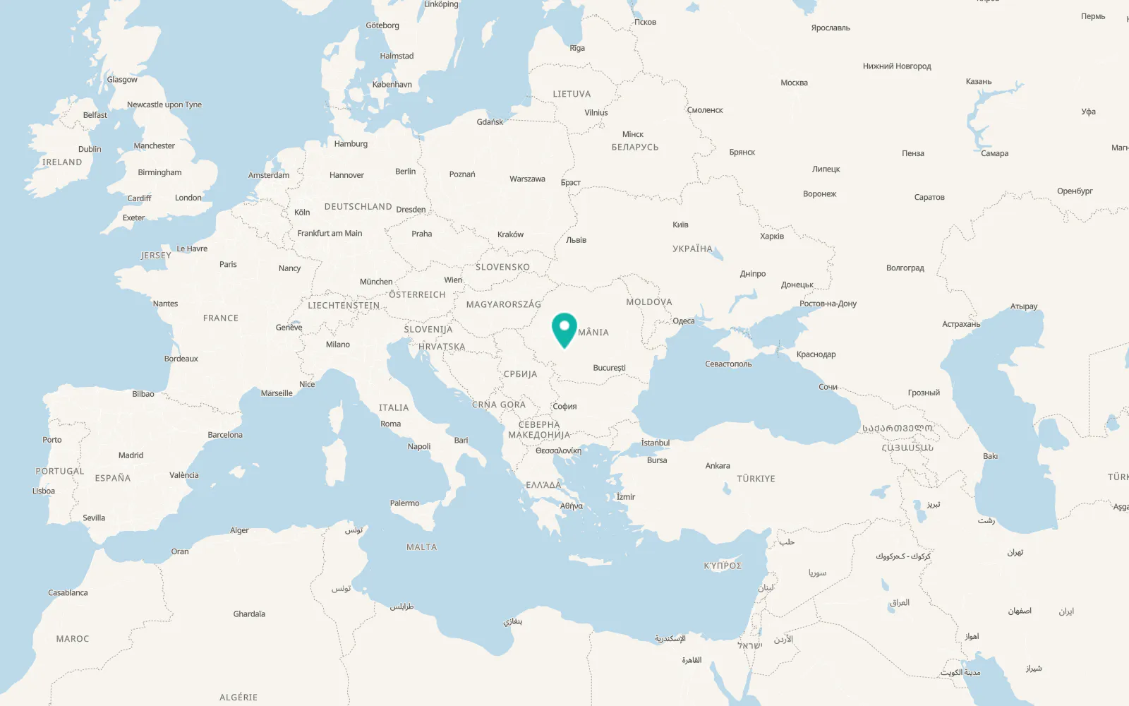 Map of Turcineşti