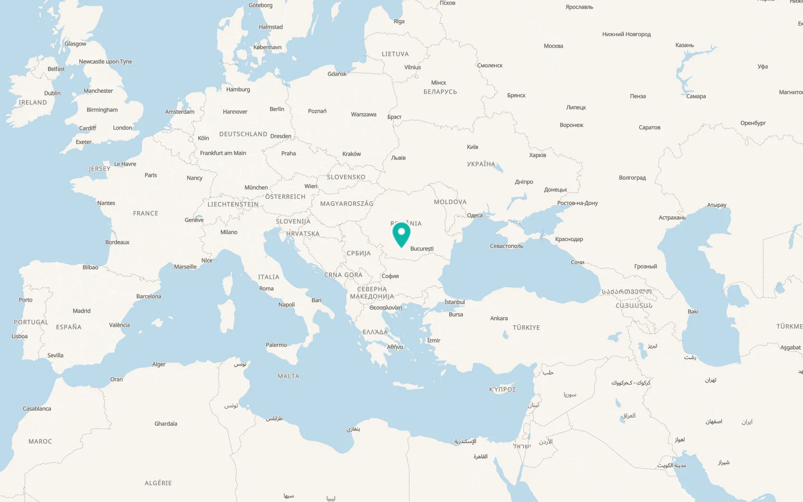 Map of Văleni